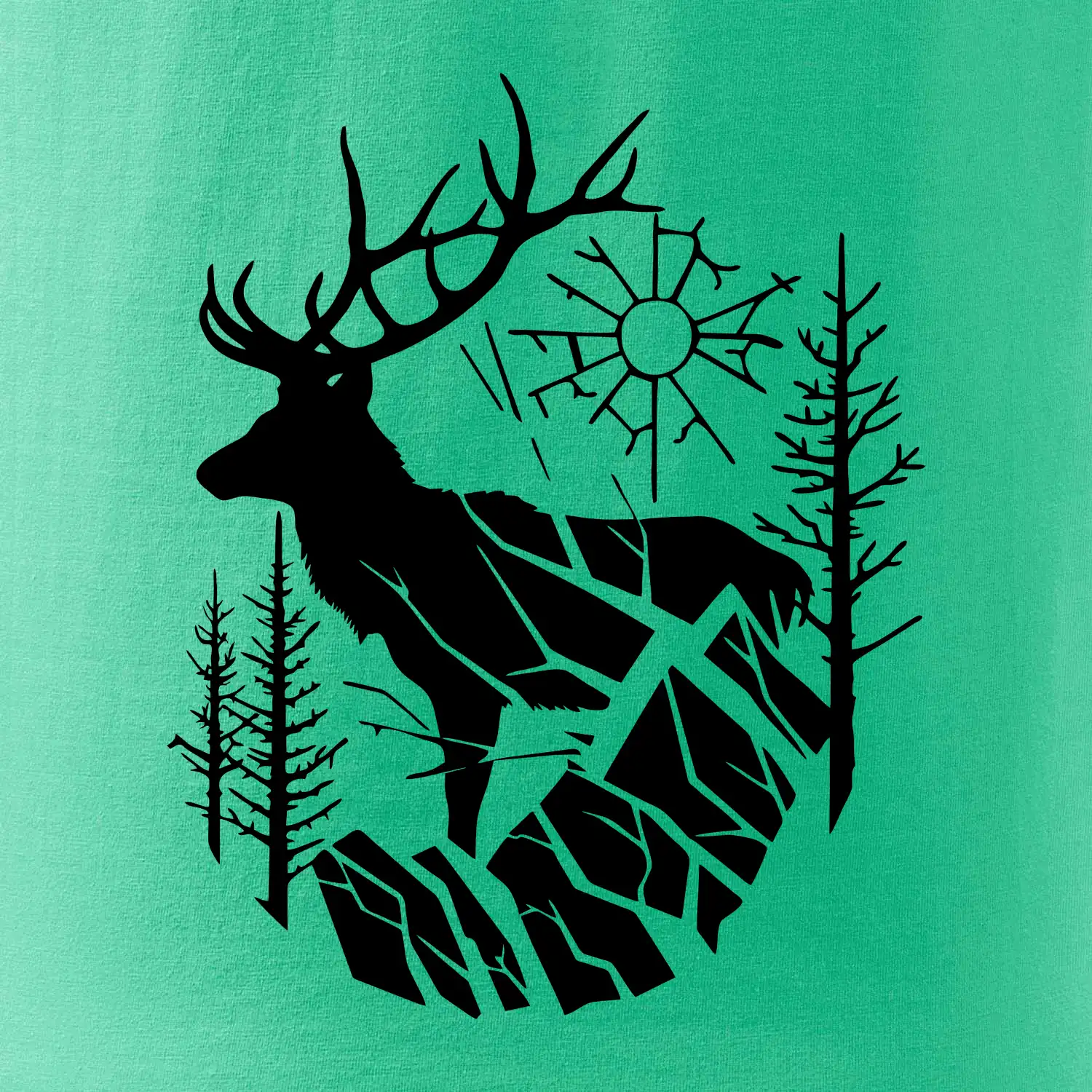 Jelen v lese křivky