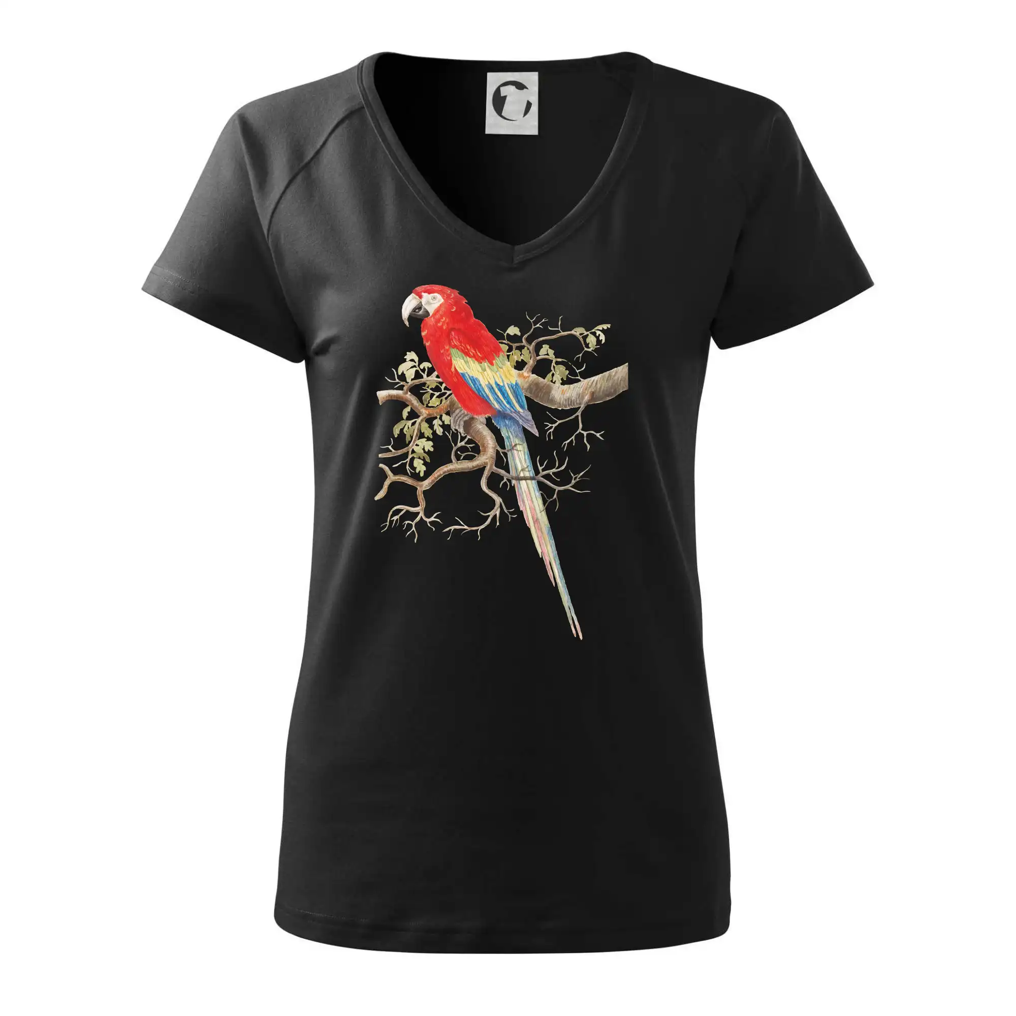 Papoušek na listnatém stromě