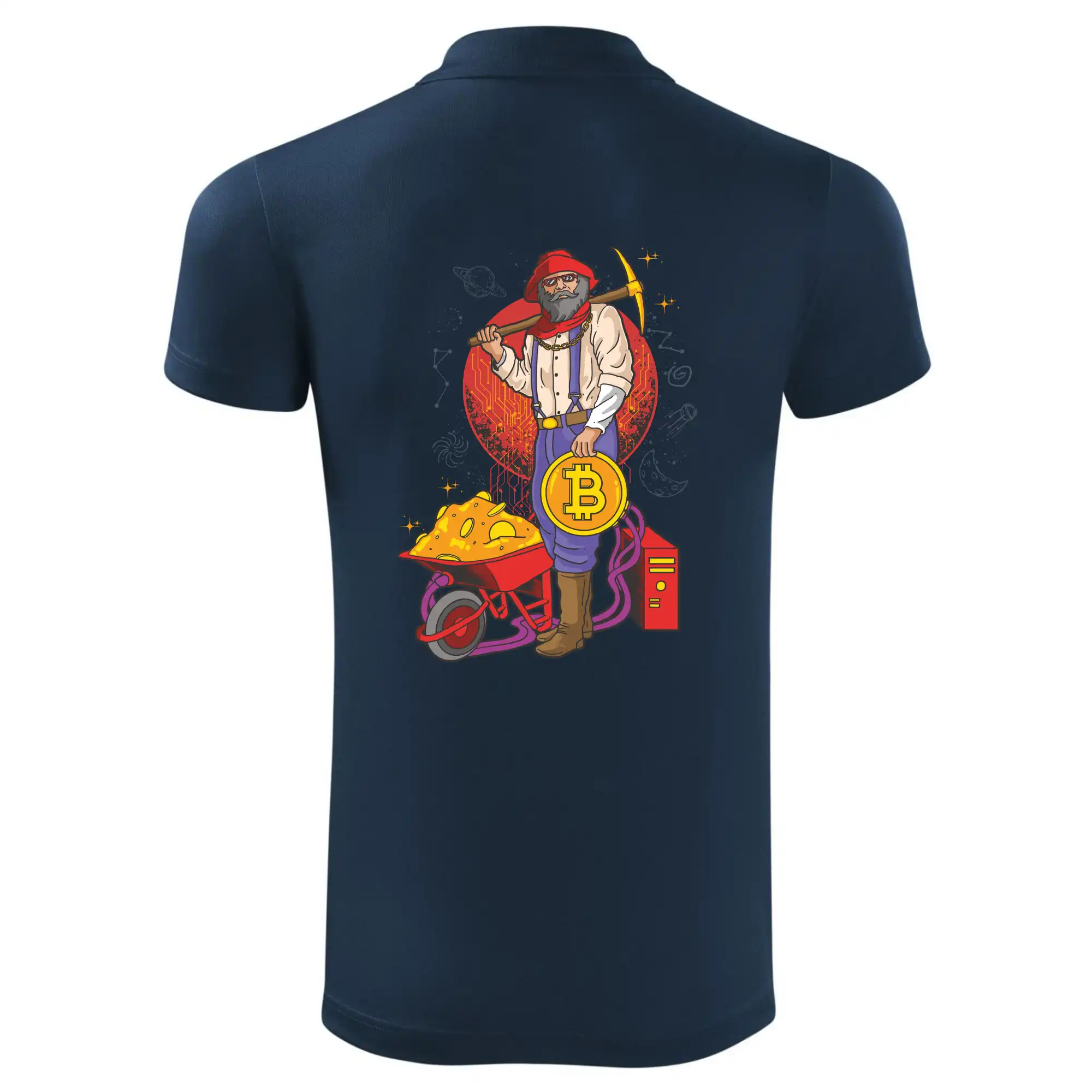 Horník těží bitcoiny