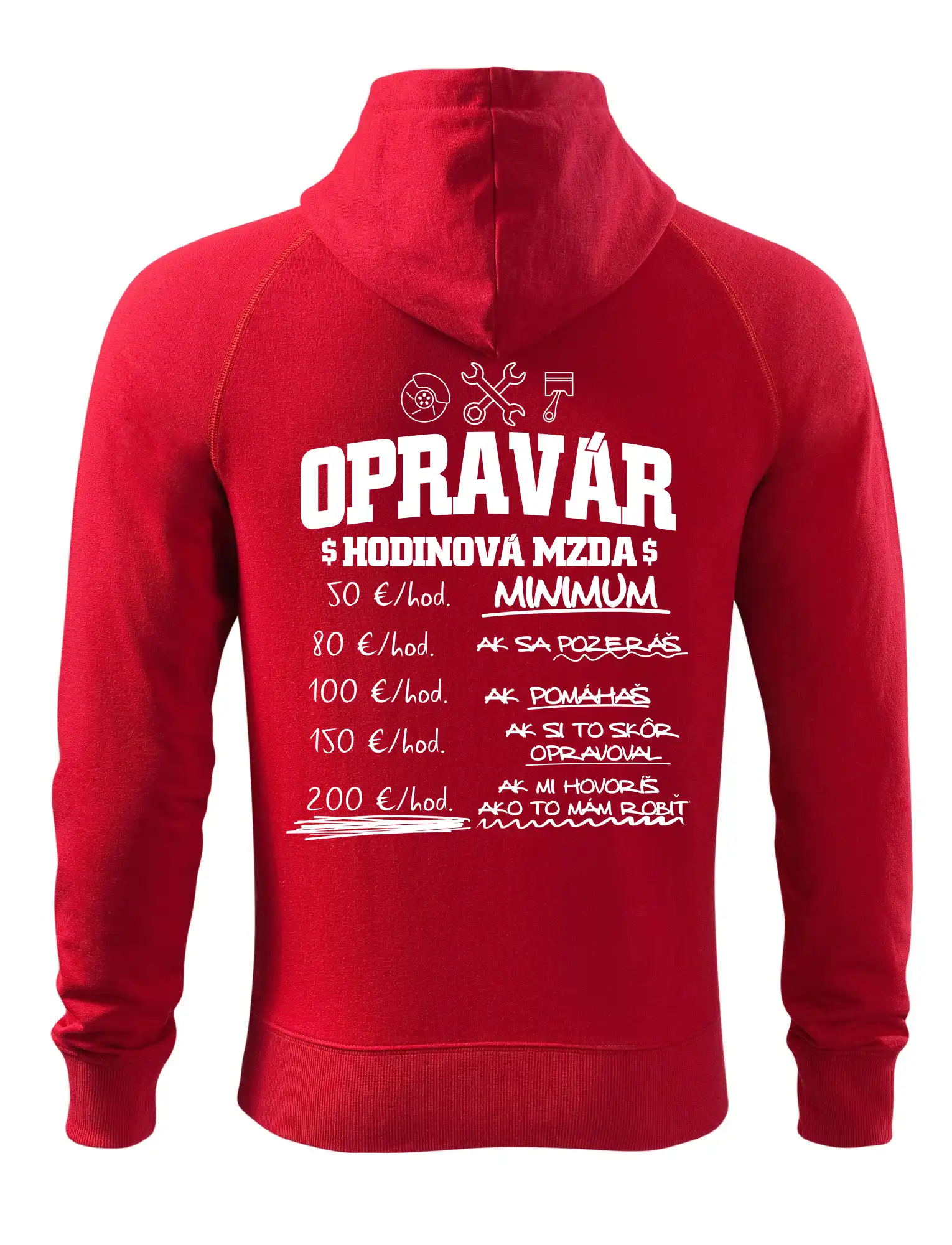 Hodinová mzda - opravár