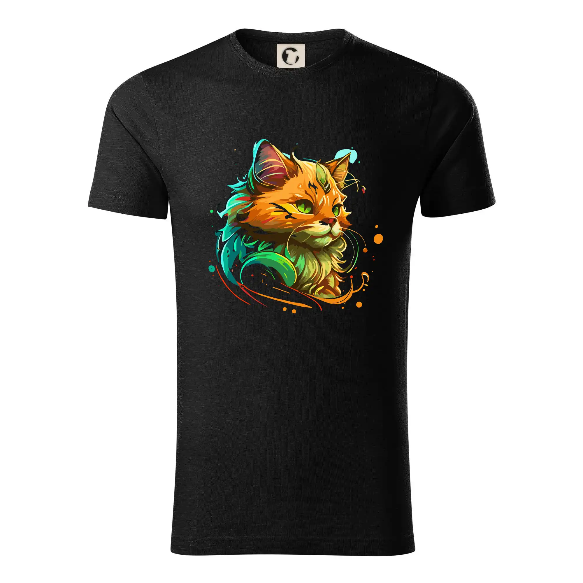 Vtipná tričká s mačkou - Kočka farebná zrzavá - Tričko z organickej bavlny