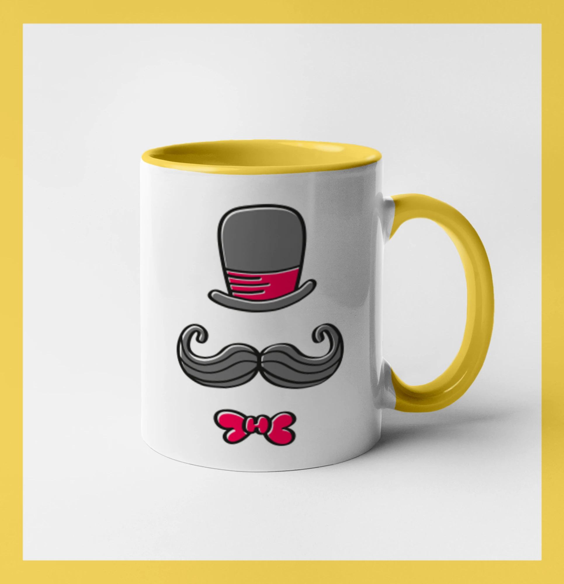 Tričká s fúzikmi - Kitty Mustache - Hrnček 