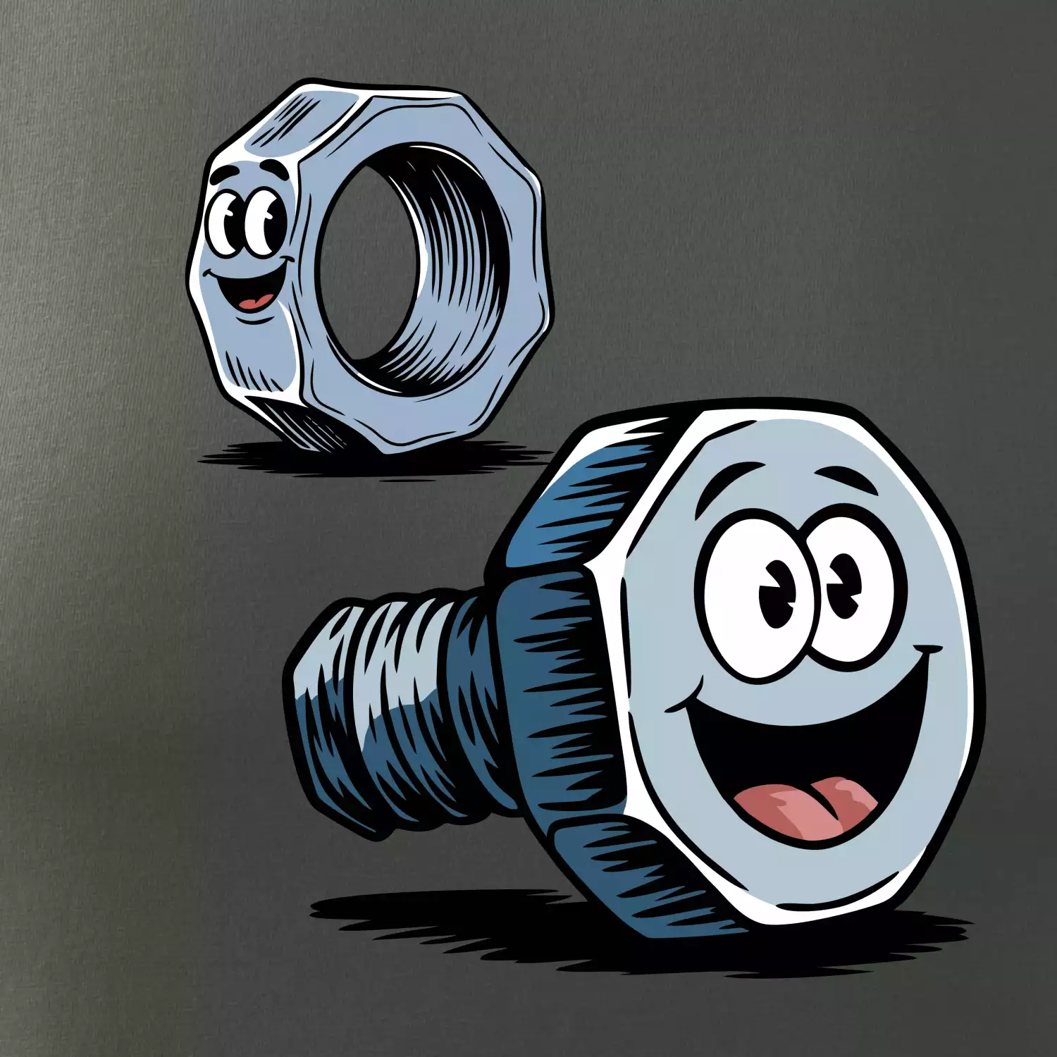 Parové triko - Šroub a matka