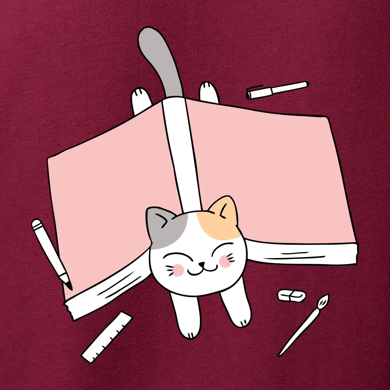 Učení na státnice kočka