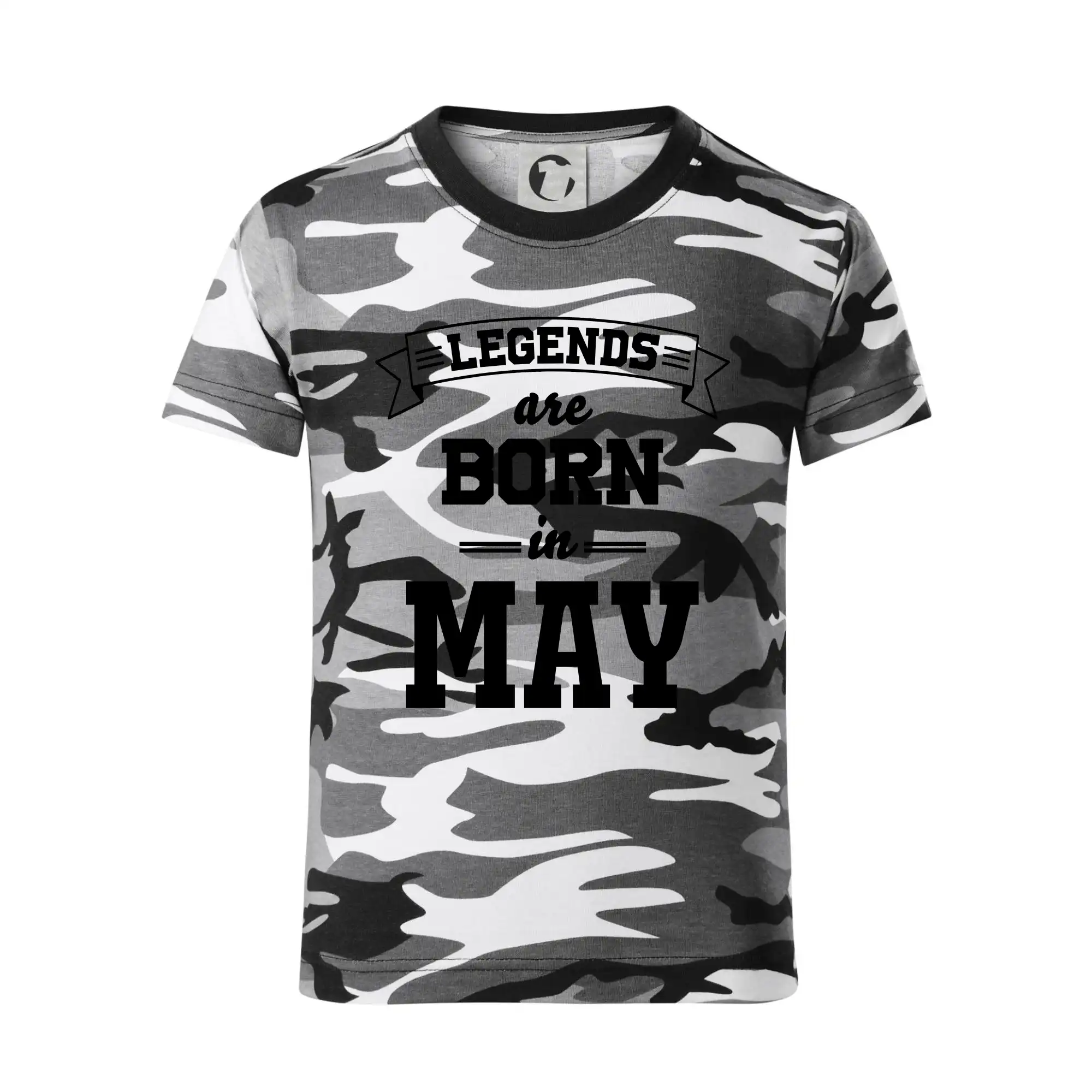 Tričká pre narodených v máji - Legends are born in May - Detské maskáčové tričko