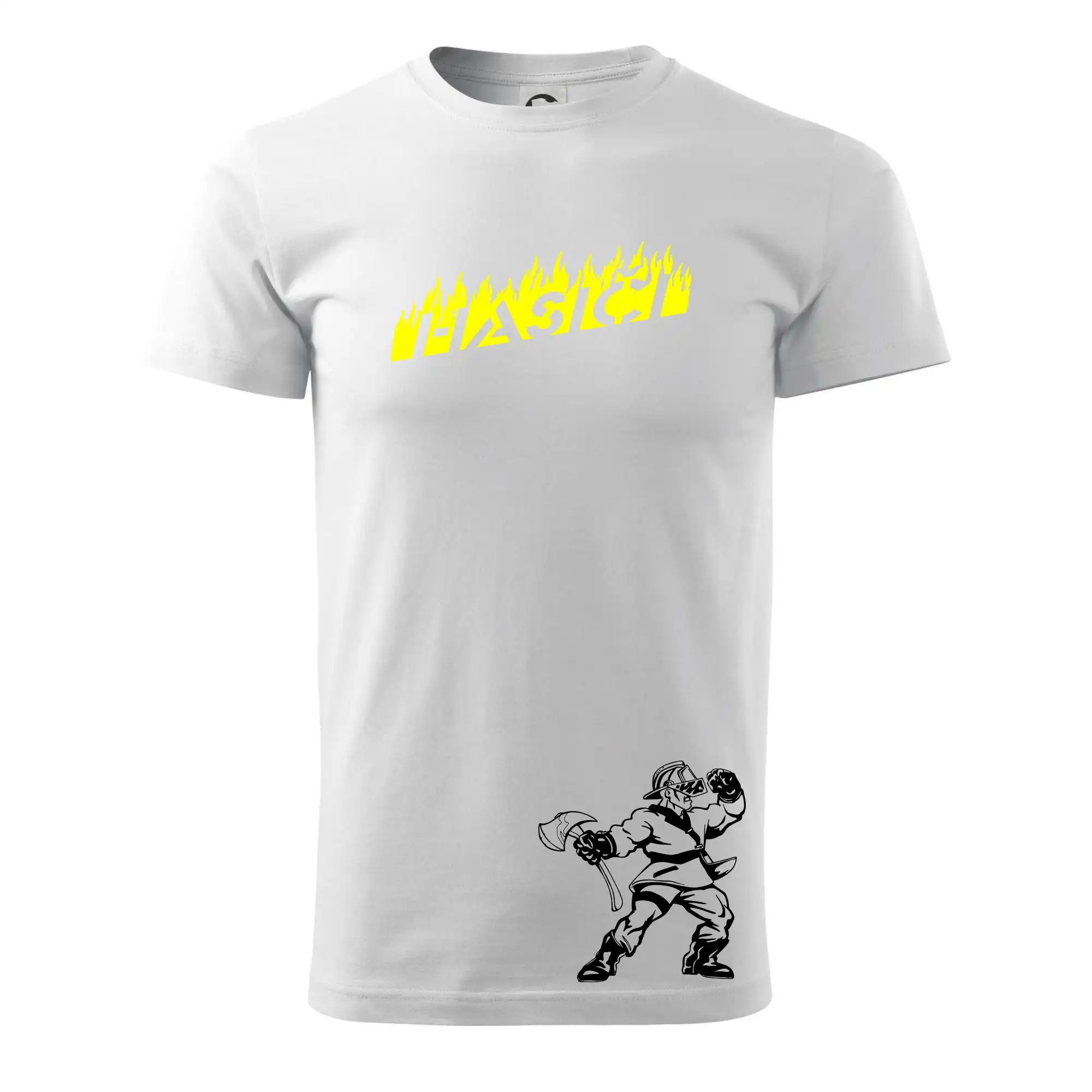 Originálne tričká pre hasičov - Hasič stojaci - nápis hasiči - Veľký nápis na chrbte - Tričko extra veľké  (5-8XL)