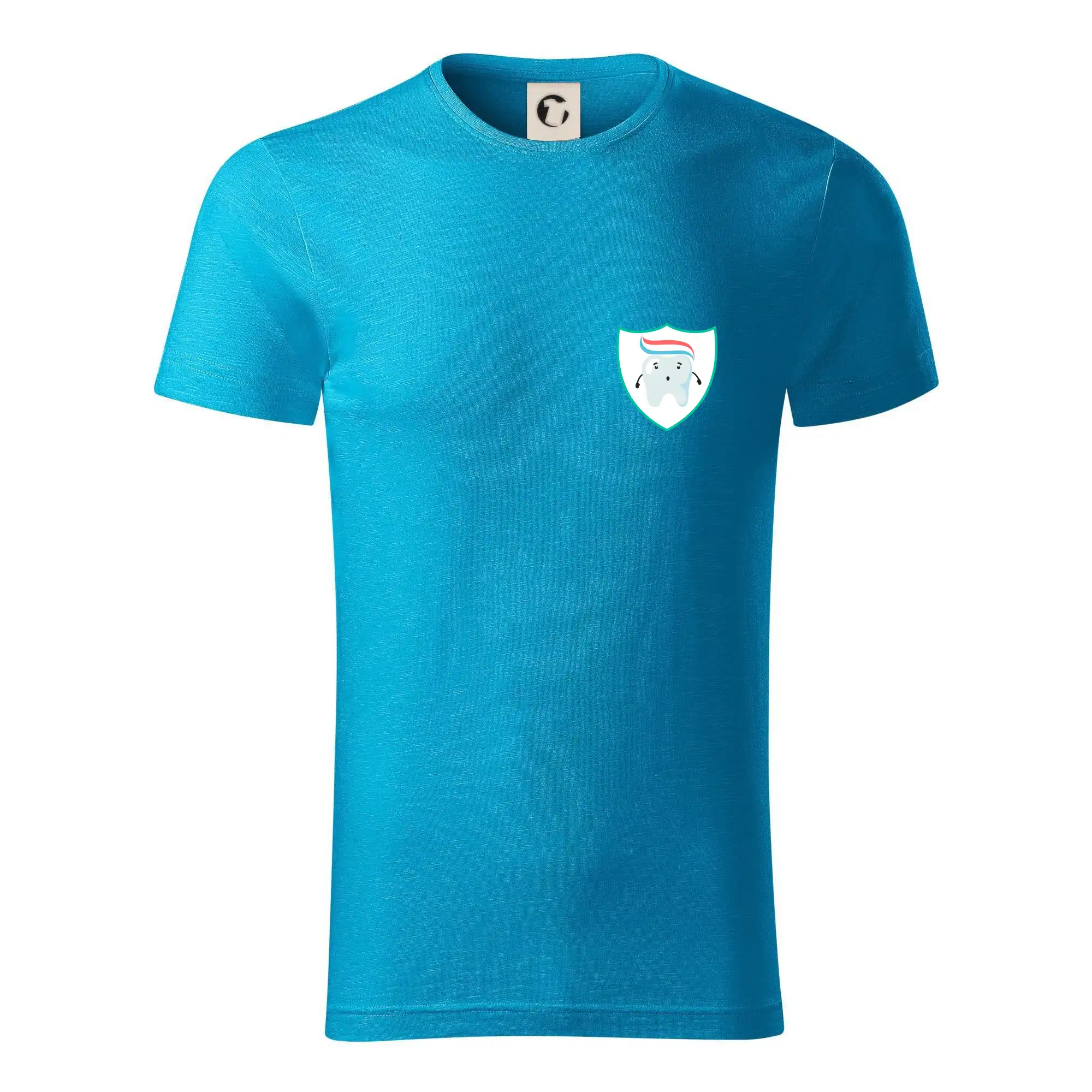 Tričká a mikiny pre zubárov - Zúbok na prsníku - zubná pasta - Tričko z organickej bavlny