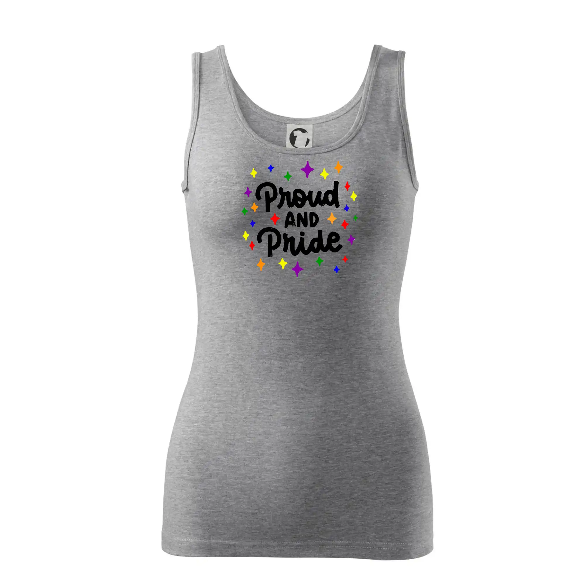 Tričká pre LGBT a Queer komunitu - Prúd and pride hviezdy - Dámske tielko