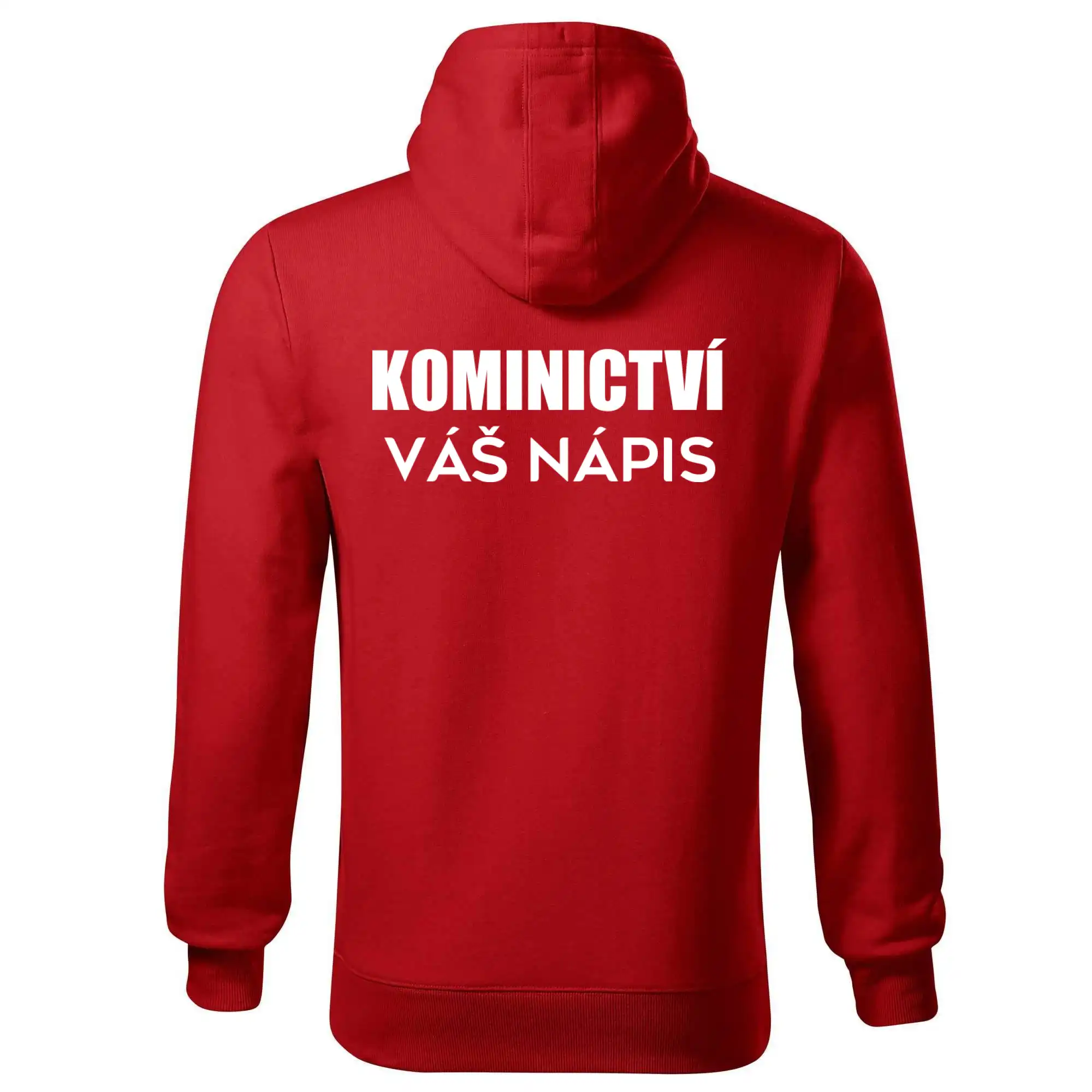 Kominík logo + nápis na zádech