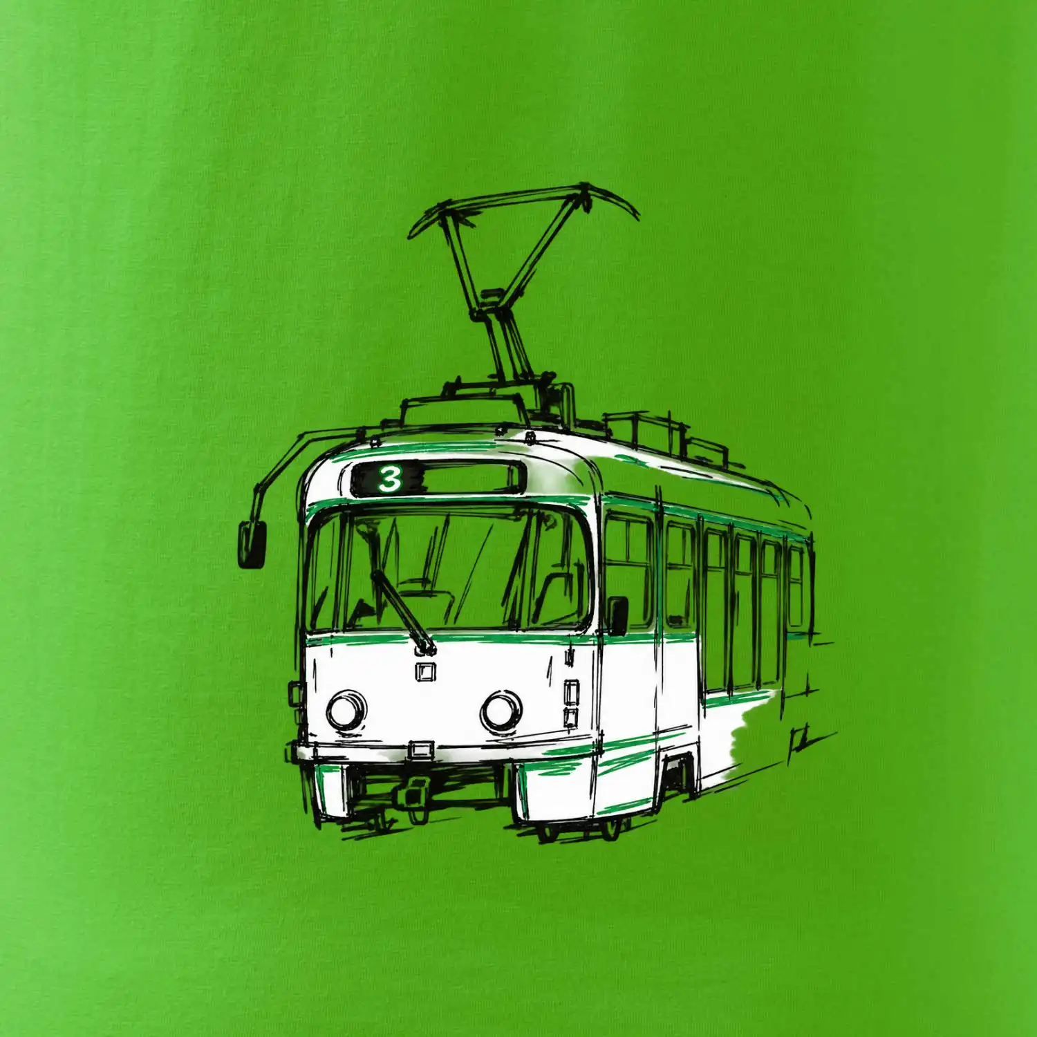 T3R SLF minimalistická kresba jedním tahem