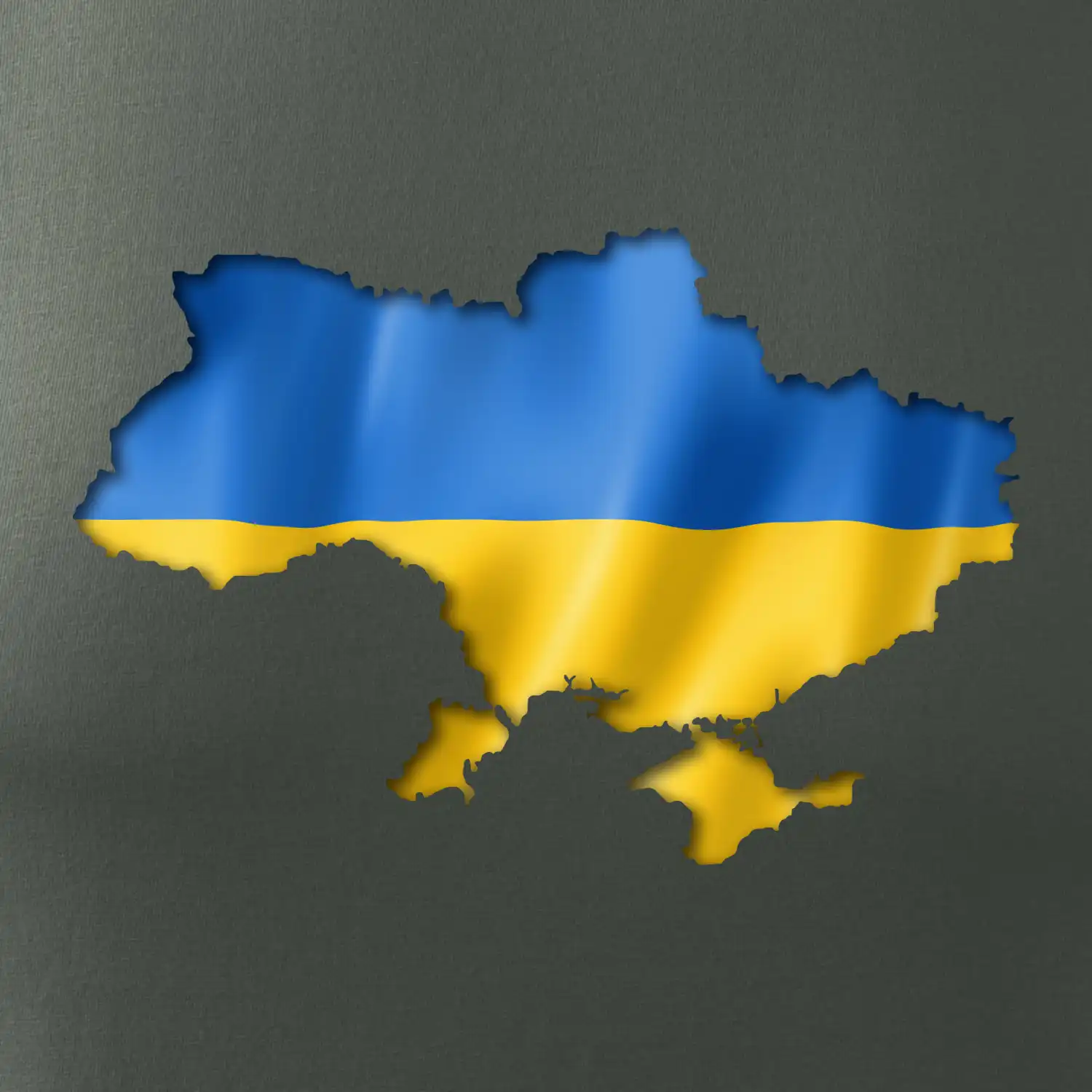 Ukrajina vlajka mapa