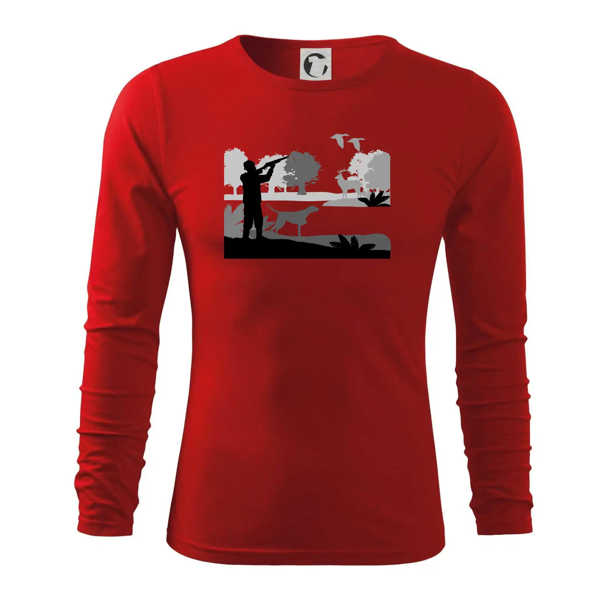 Lovec a ohař v lese