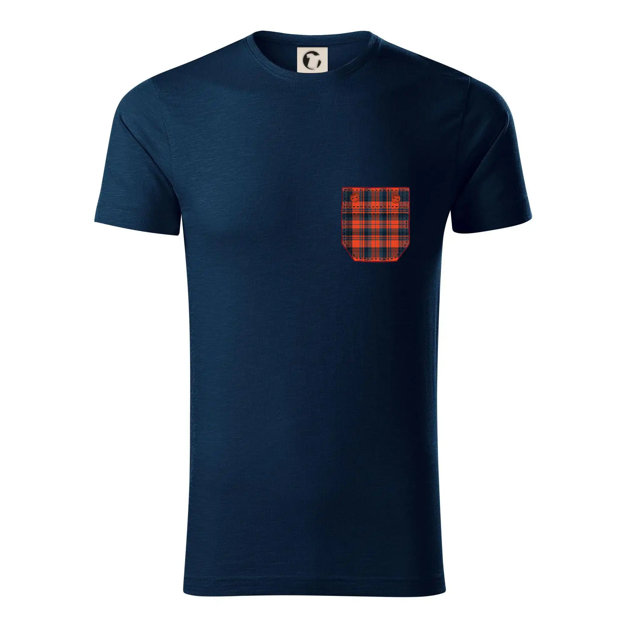 Grafické tričká - Flanelové triko červené - Tričko z organickej bavlny