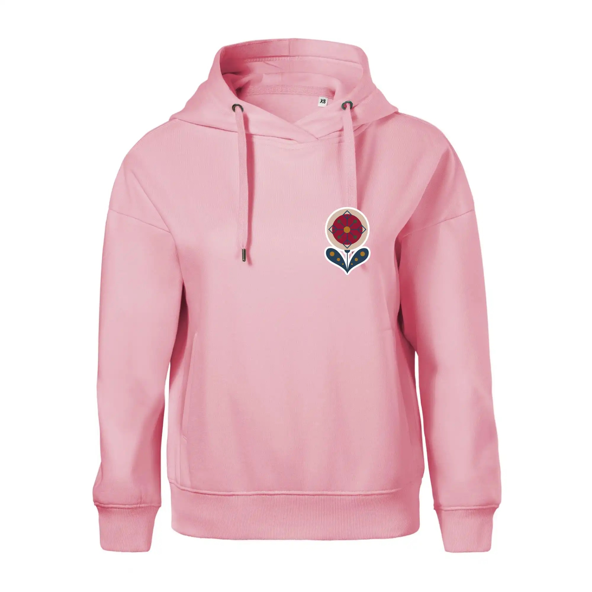 Folklor na prsu květina kulatá