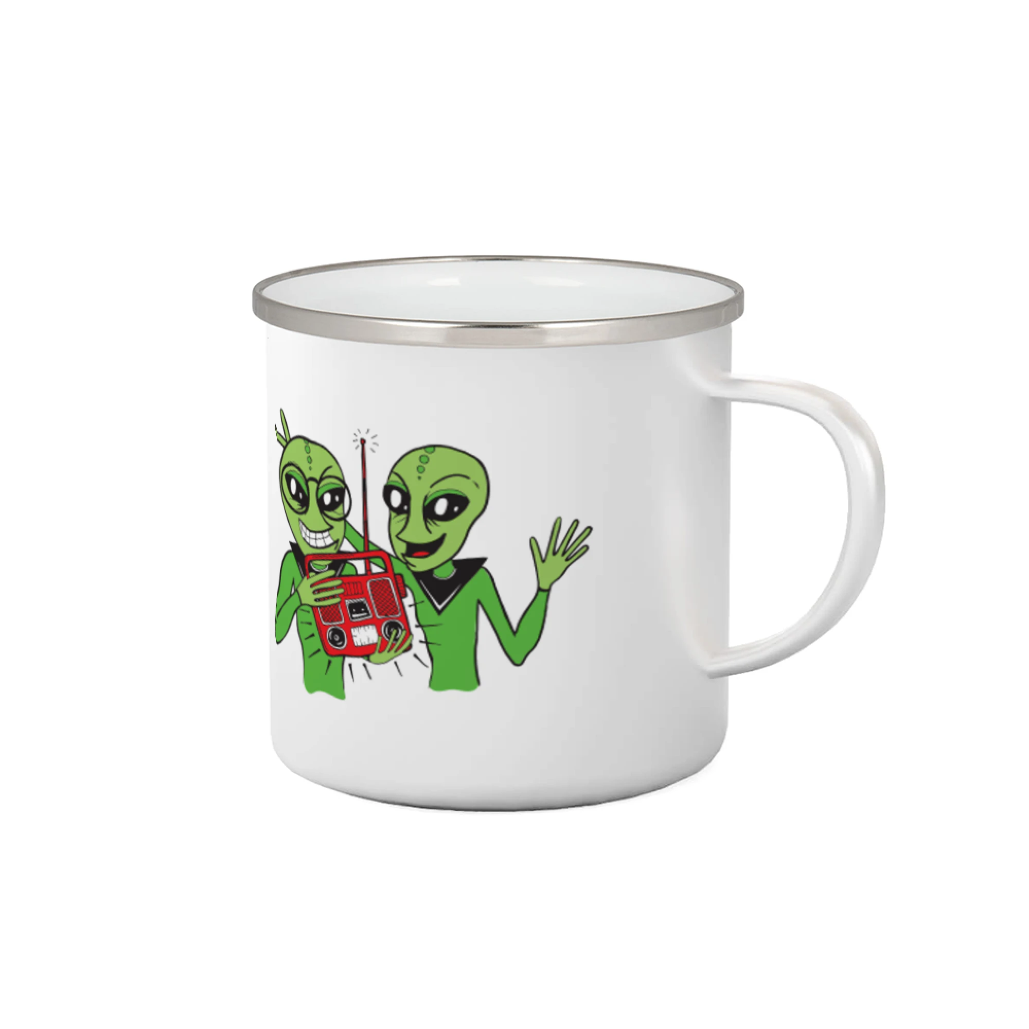 Vesmirne tričká - Ufo a rádio (Pecka design) - Plecháčik