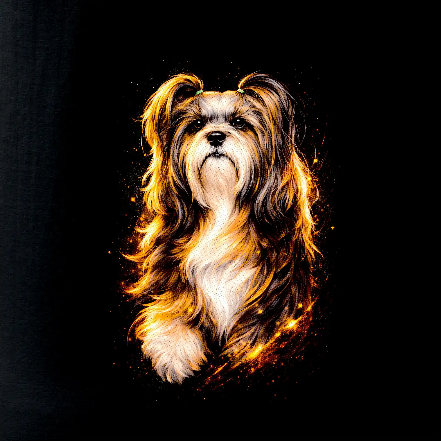 Obrázek polotón Shih-tzu běžící