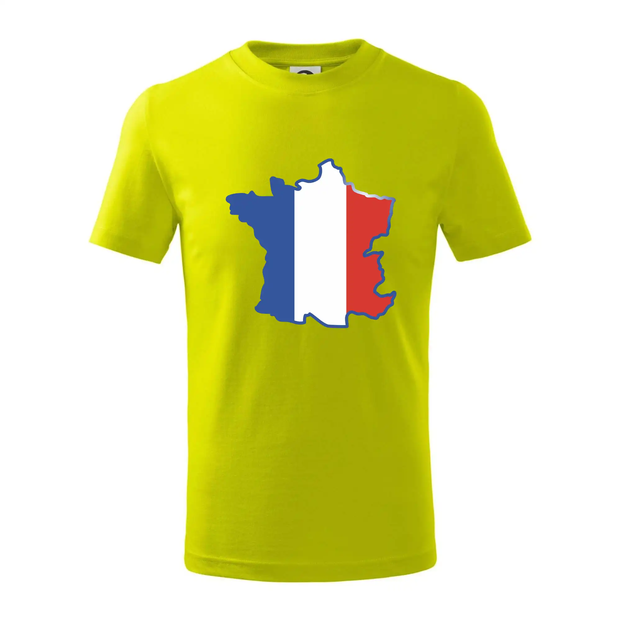 Francouzská vlajka mapa obrys