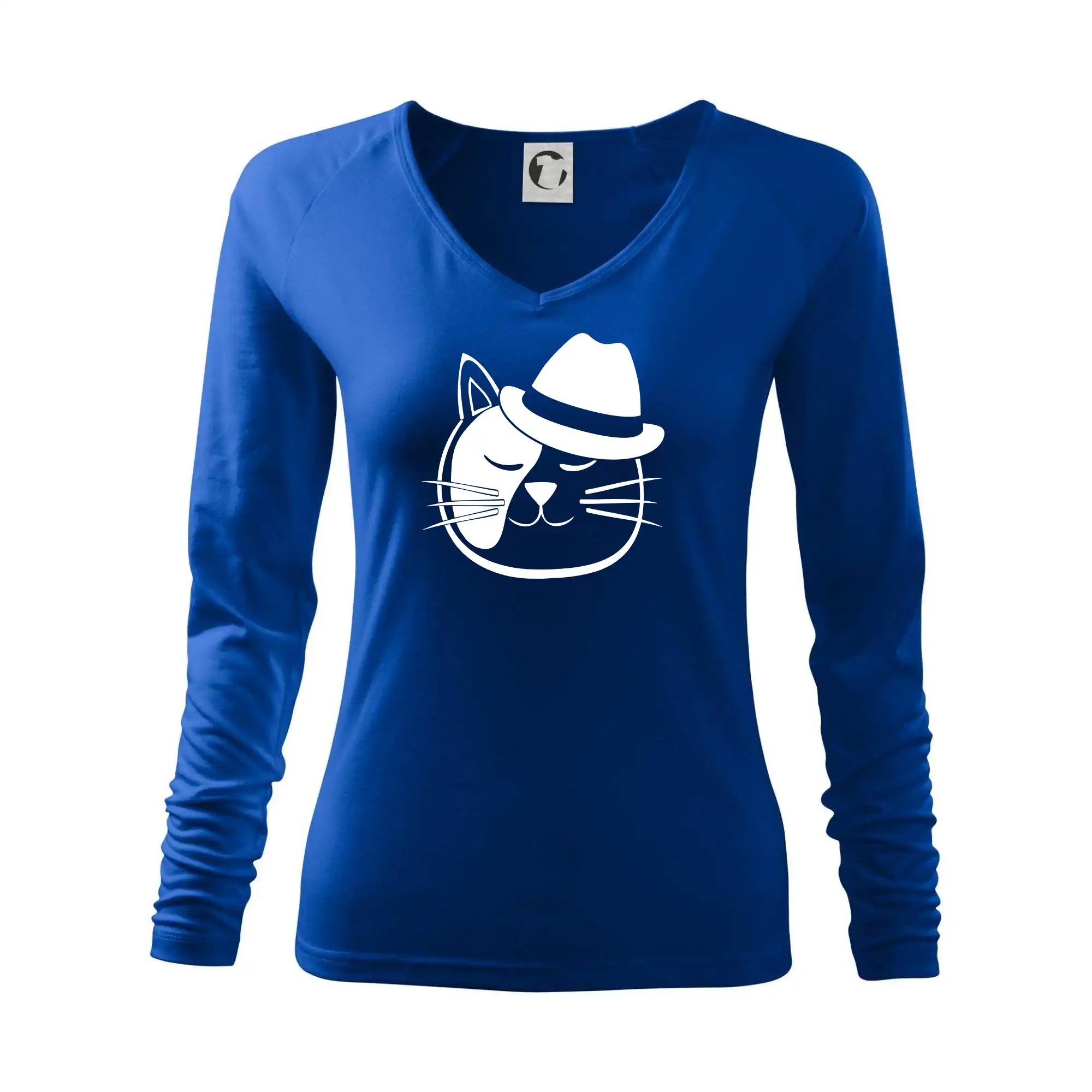 Vtipná tričká s mačkou - Mačka s klobúkom - Tričko dámske Elegance