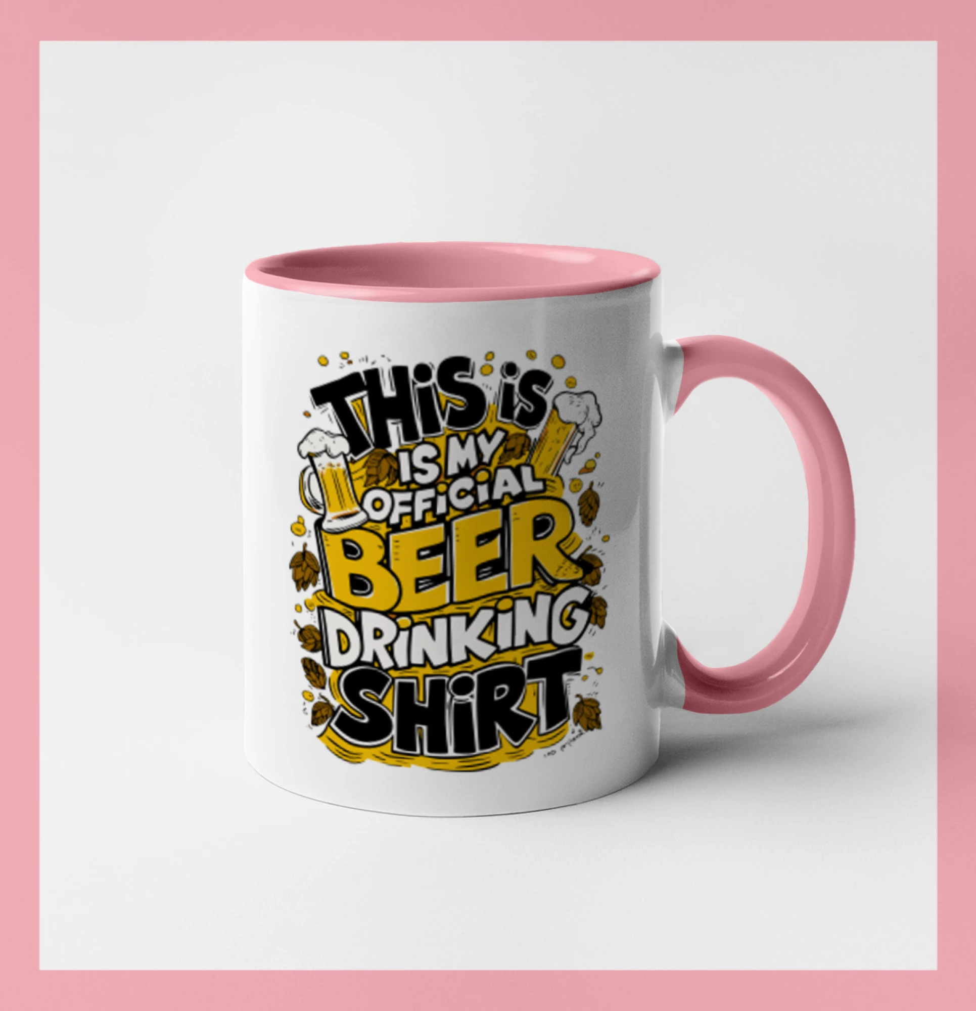 Vtipná tričká pre pivárov - This Is My Official Drinking Shirt - chmel - Hrnček 