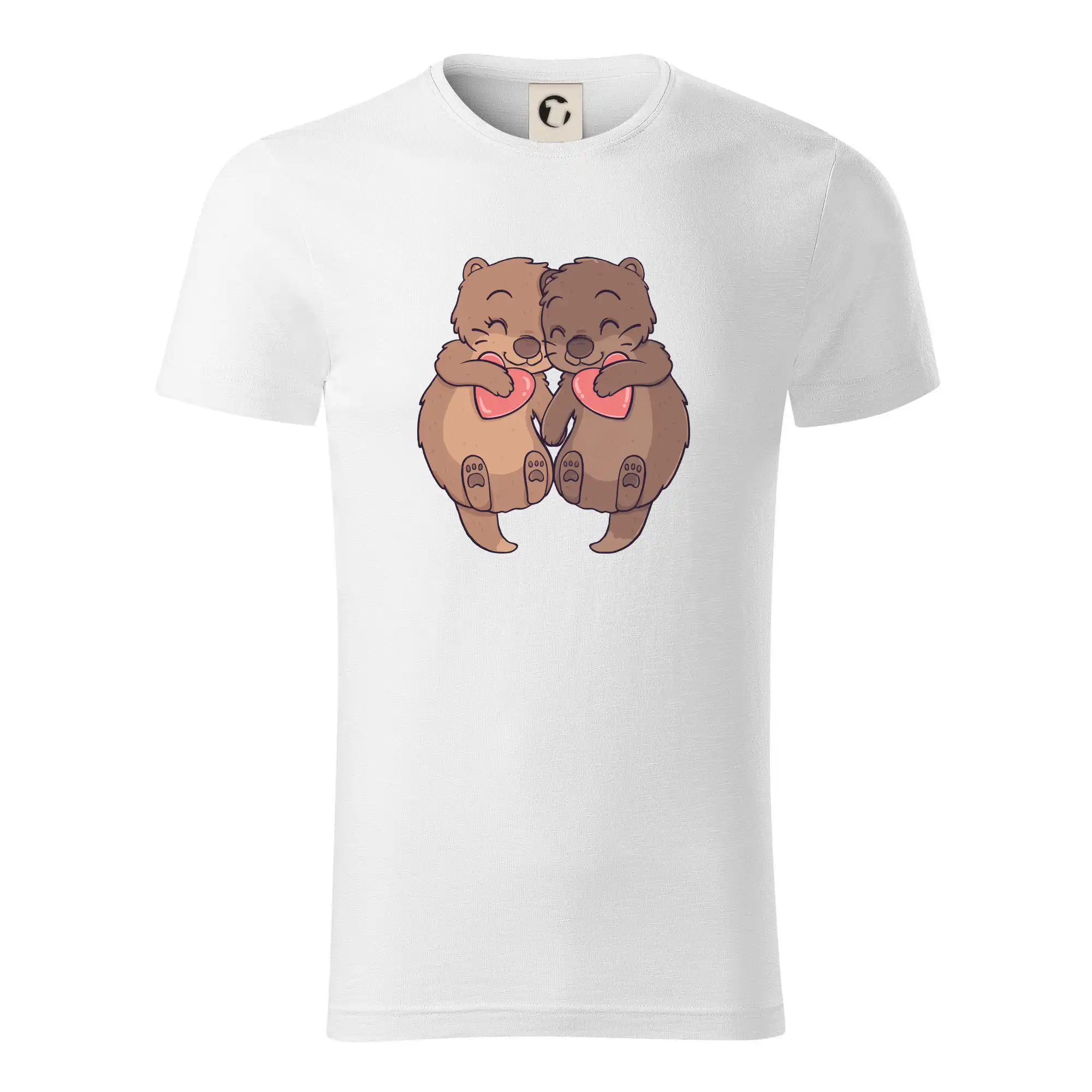 Tričká so zvieratami - Zamilované vydry - Tričko z organickej bavlny