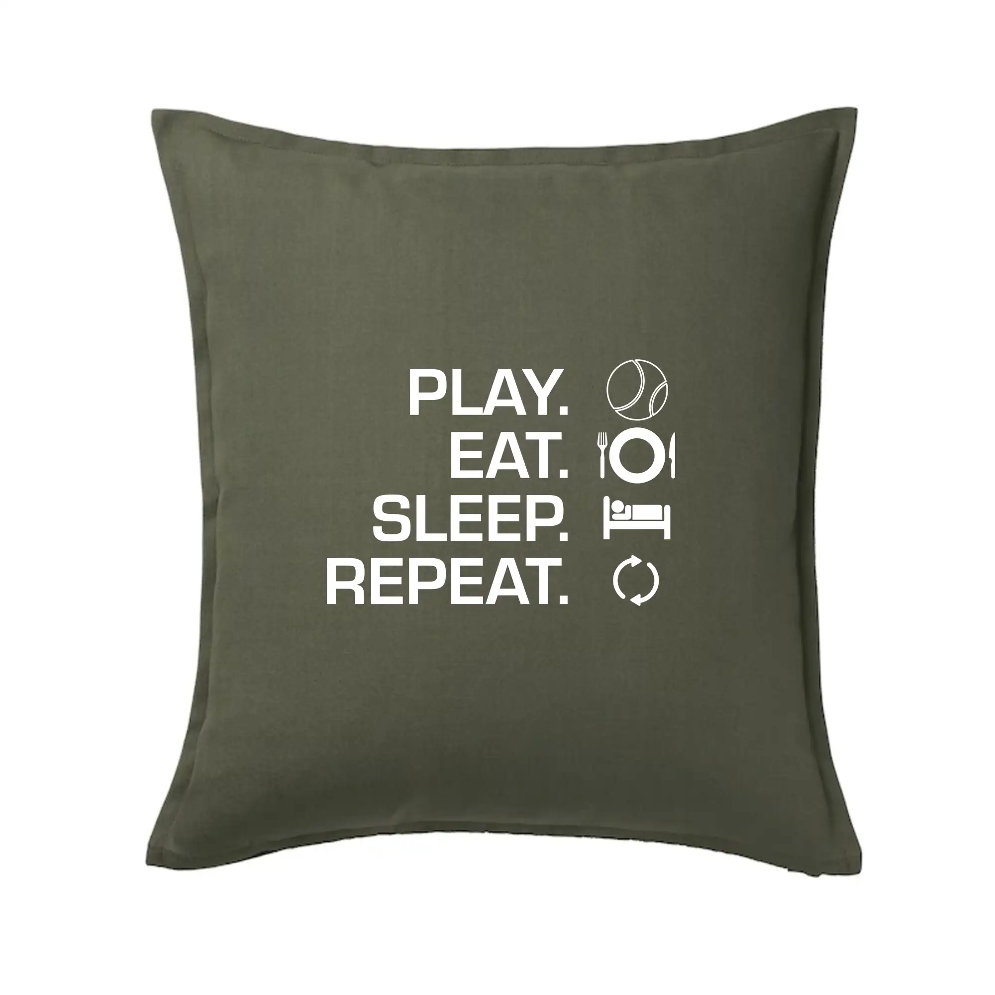Tričká na tenis - Play Eat Sleep Repeat tenis - Vankúš 50x50