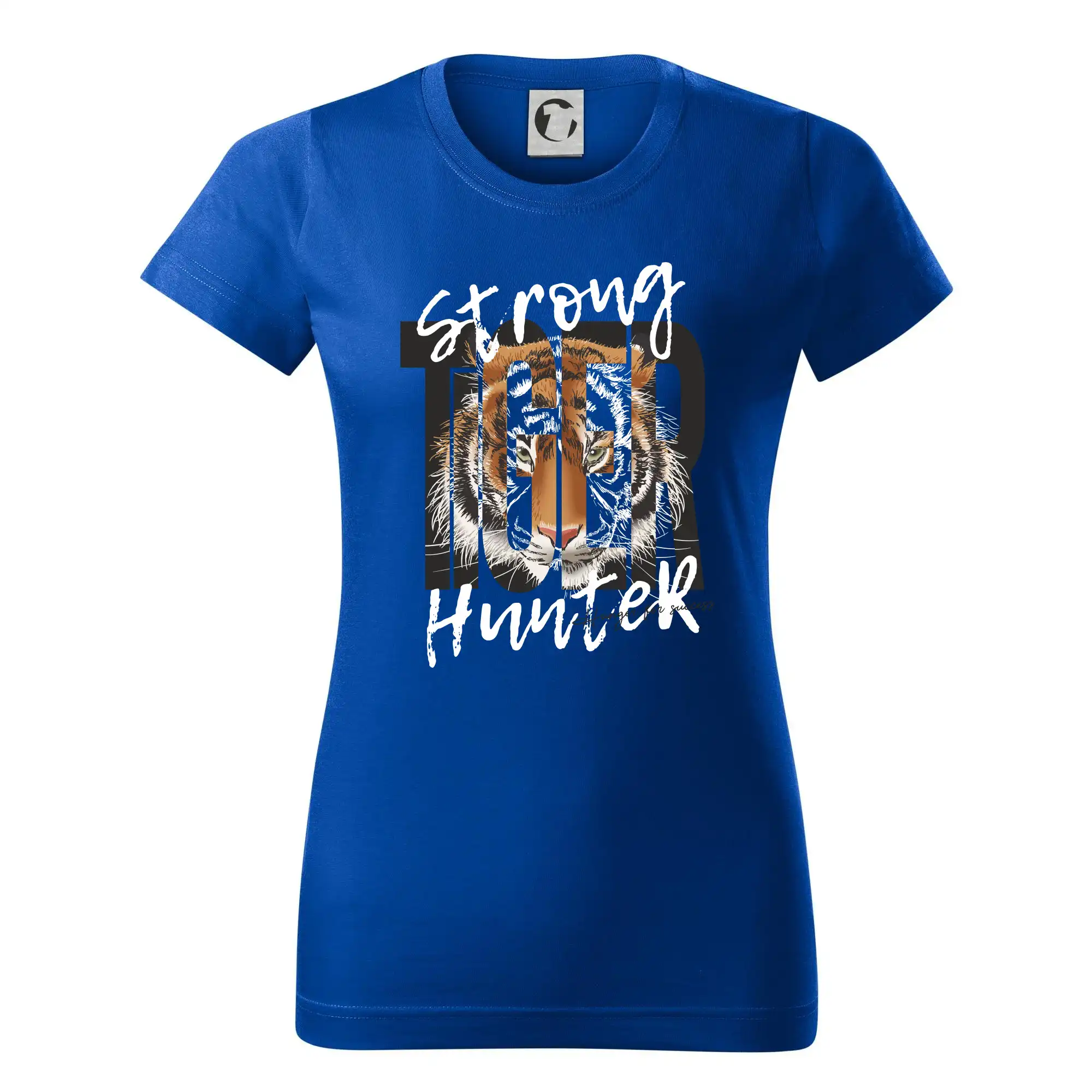 Vtipná tričká s mačkou - Tygr - Strong Hunter - Dámske tričko basic - ľahko voľnejšie a dlhšie