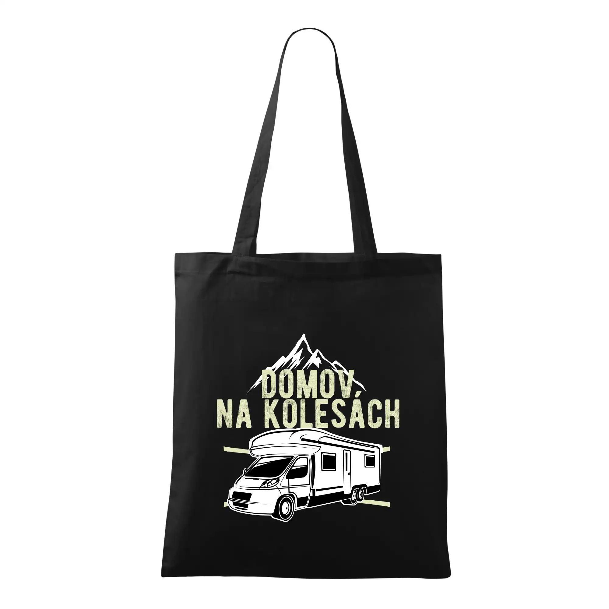 Trička na kempovanie - Domov na kolesách - Taška bavlnená