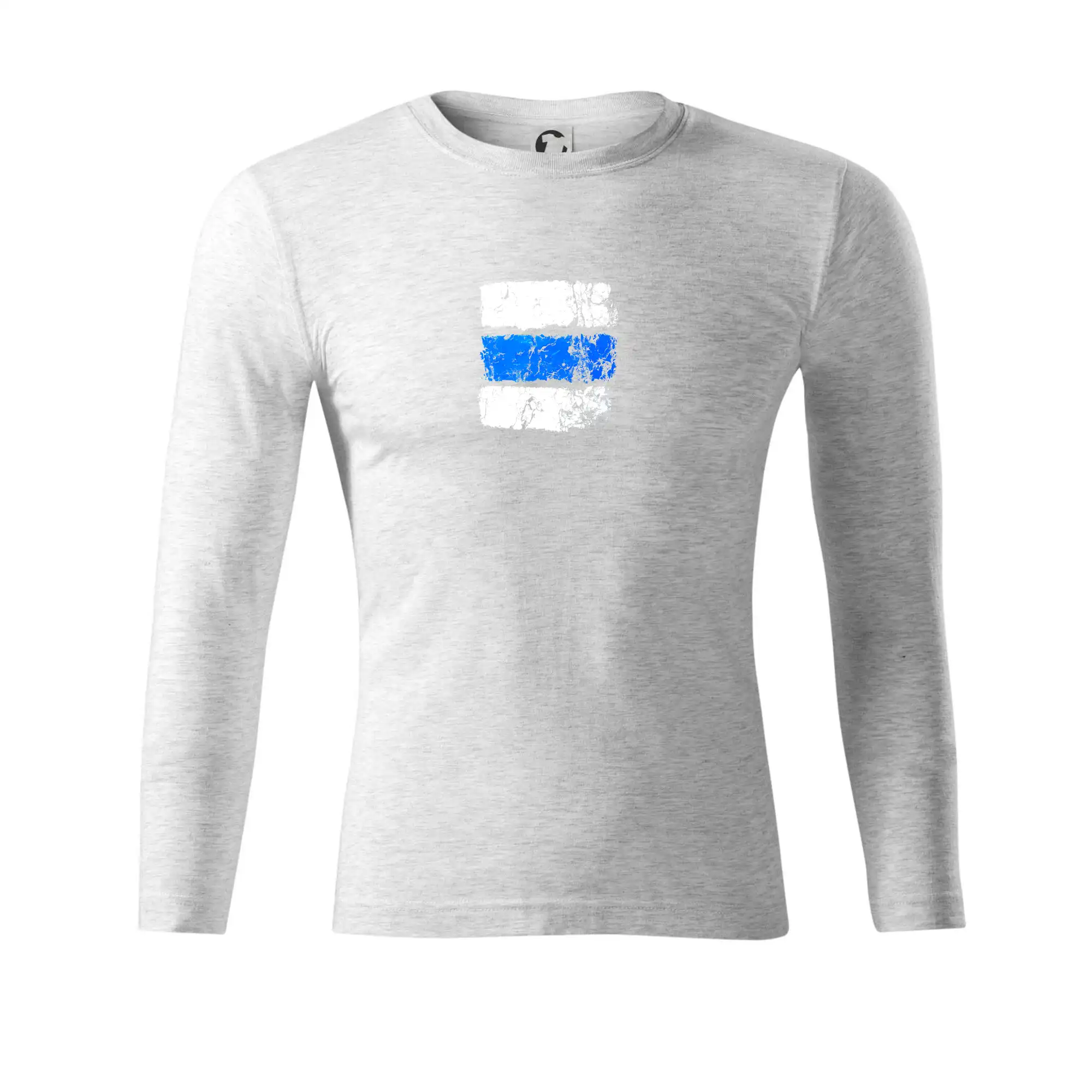 Trička pre cestovateľov - Turistická značka - modrá - Tričko Progress s dlhým rukávom