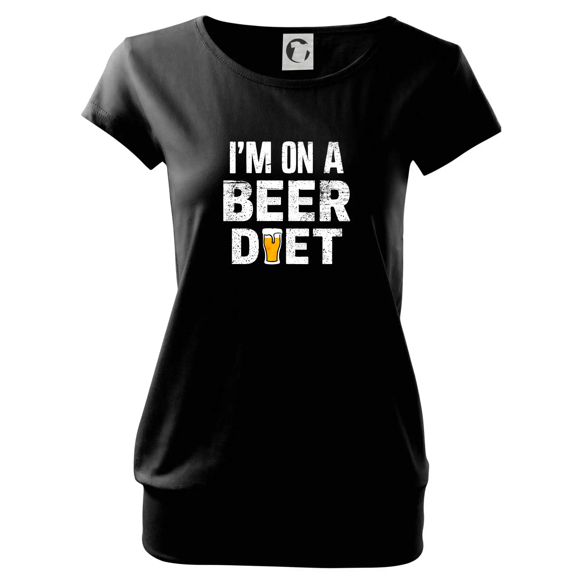 Vtipná tričká pre pivárov - Iam on a beer diet - Voľné tričko city