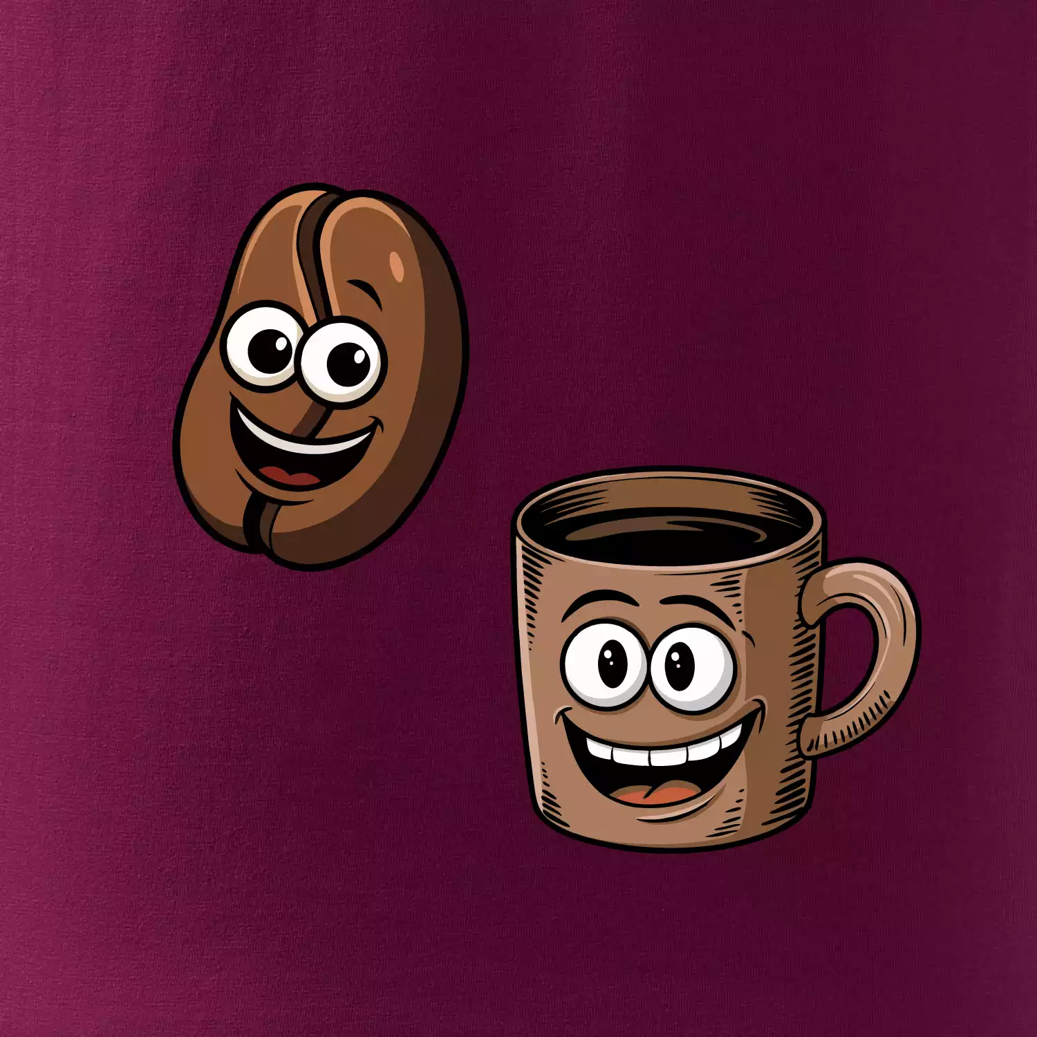 Parové triko - Hrnek a káva