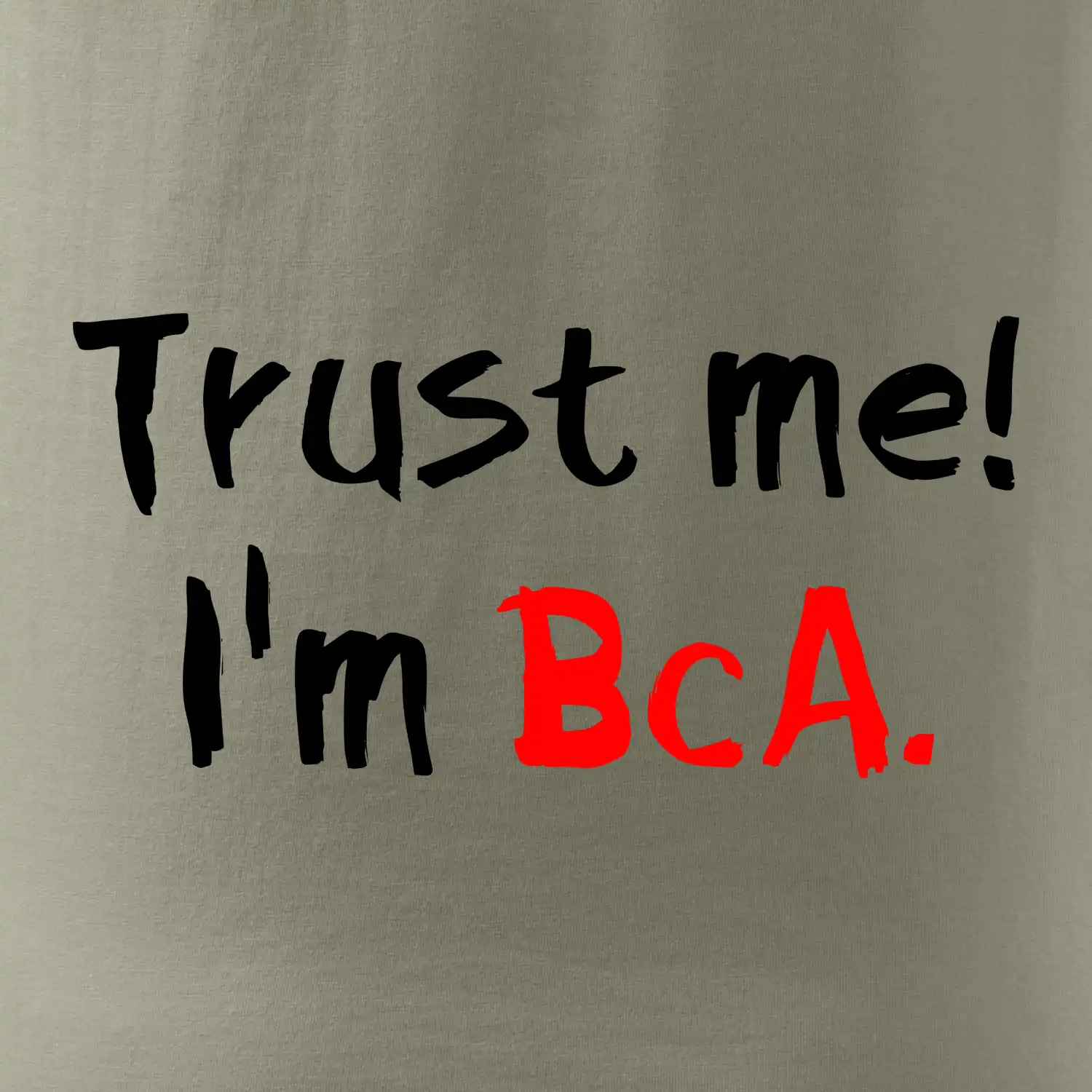 Trust me I´m  BcA. / Věř mi jsem BcA.