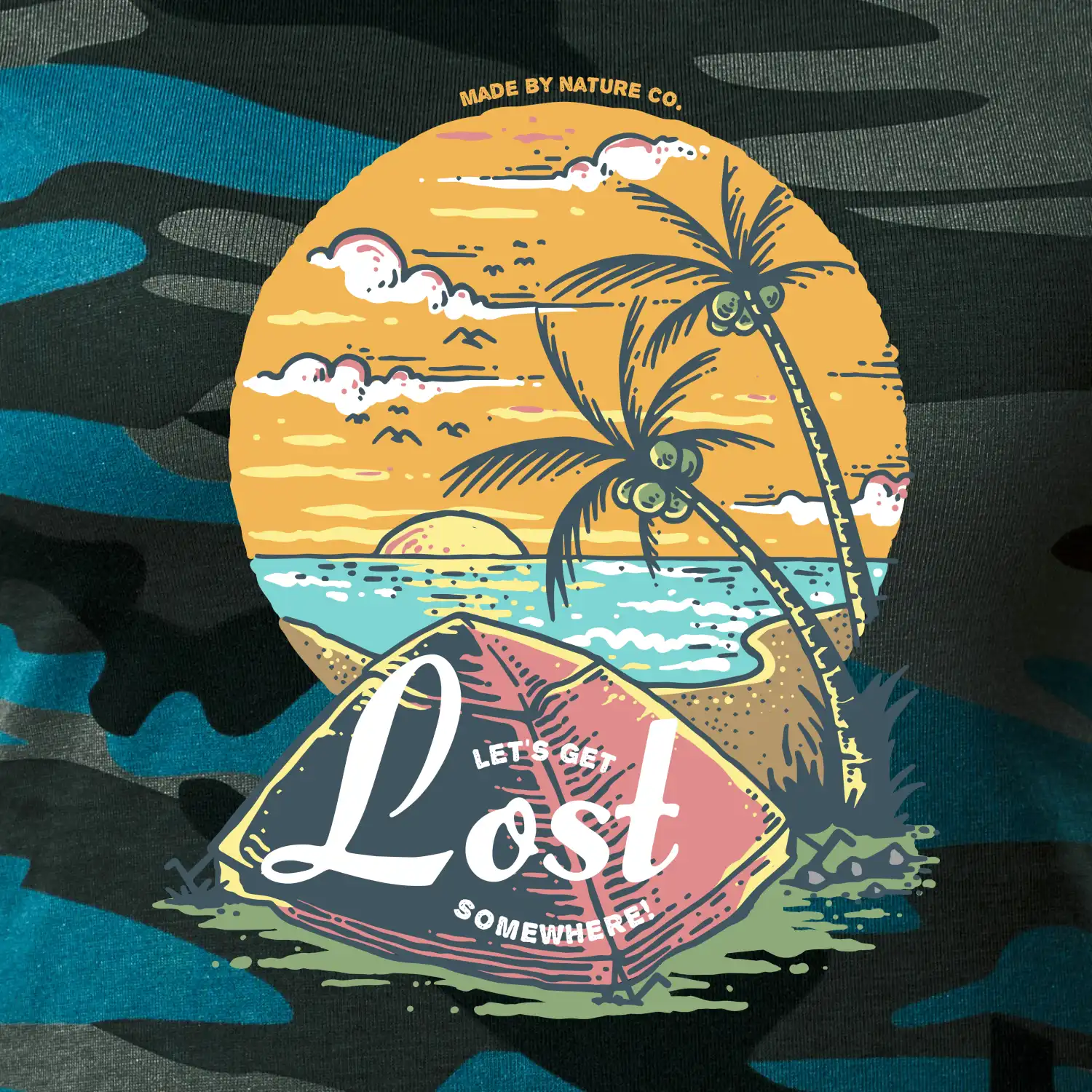 Beach camping get lost somewhere