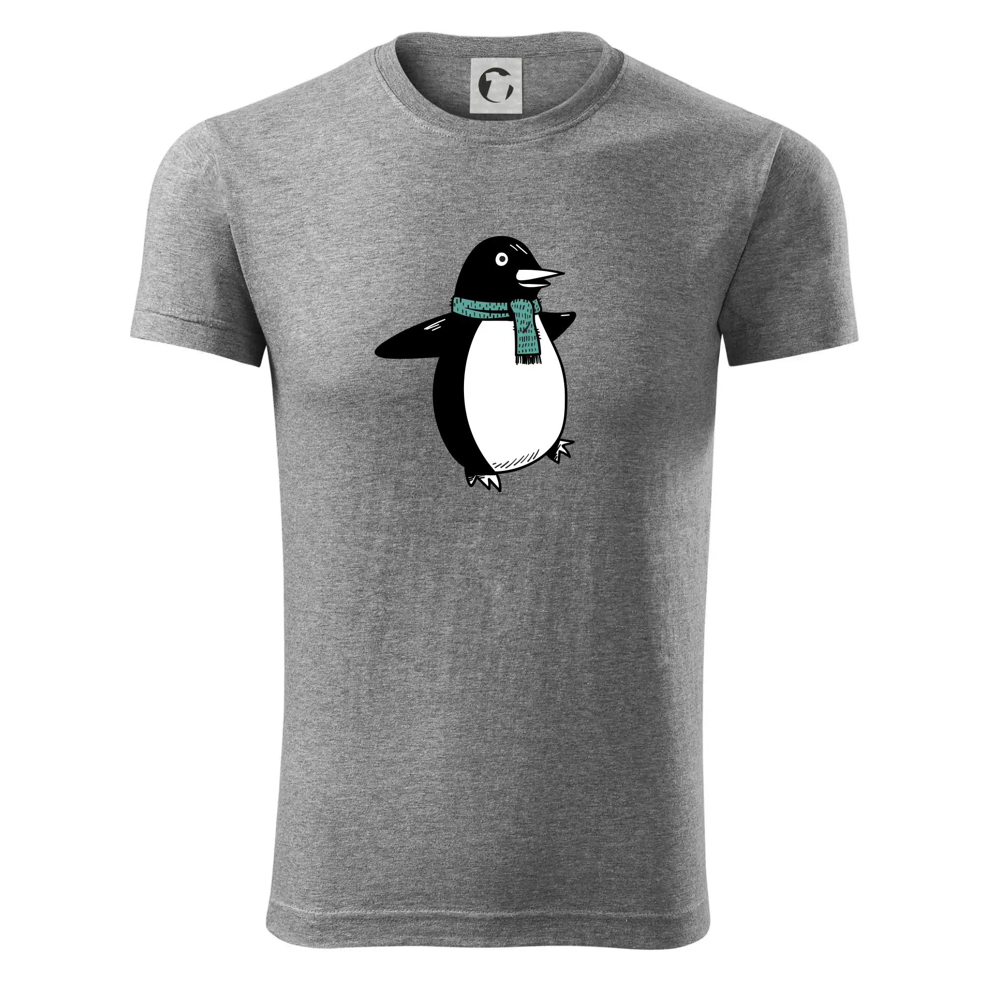 Tučňák se zelenou šálou