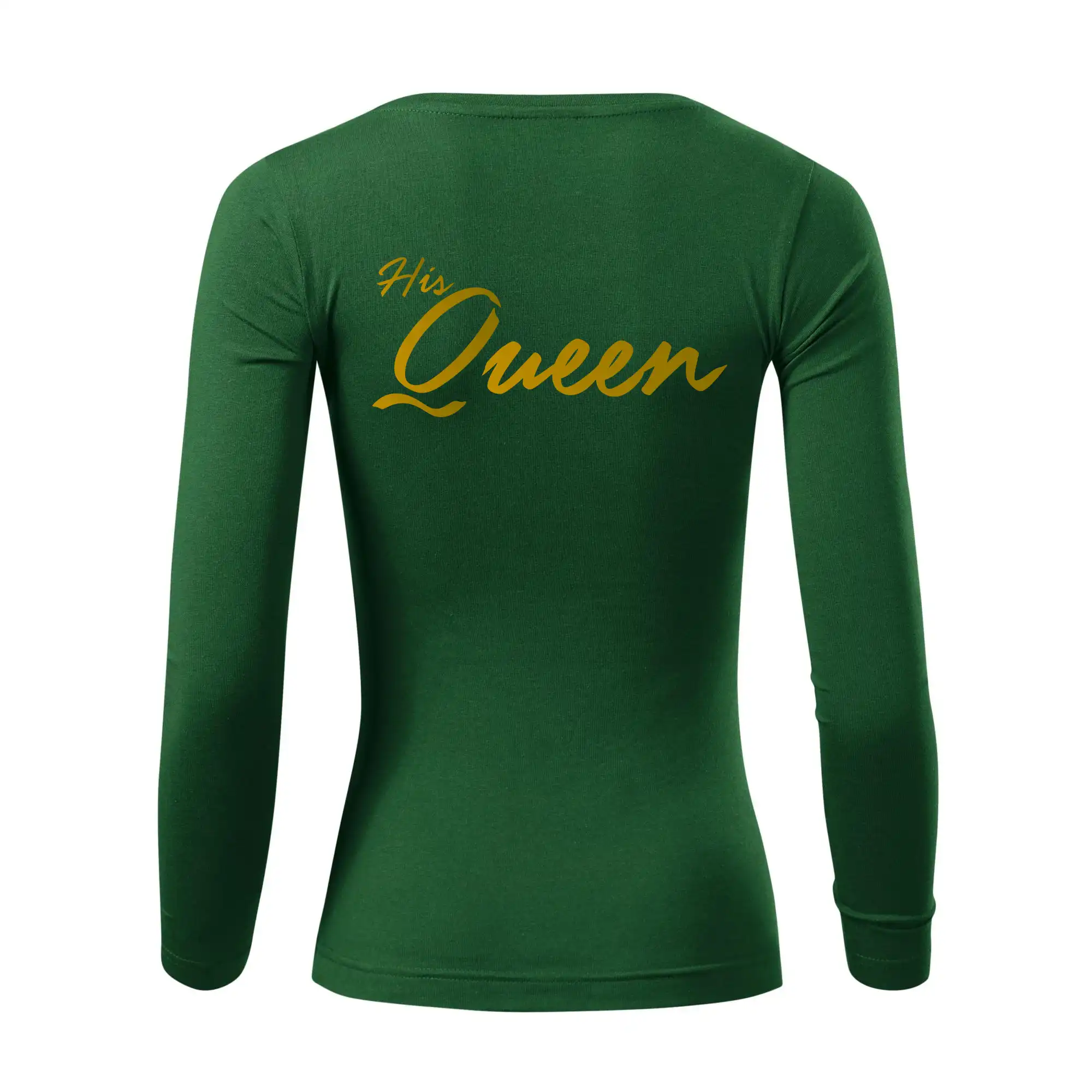 Tričká pre zamilovaných - The King - His Queen - písané - Dámske tričko FIT-T LS - zužené