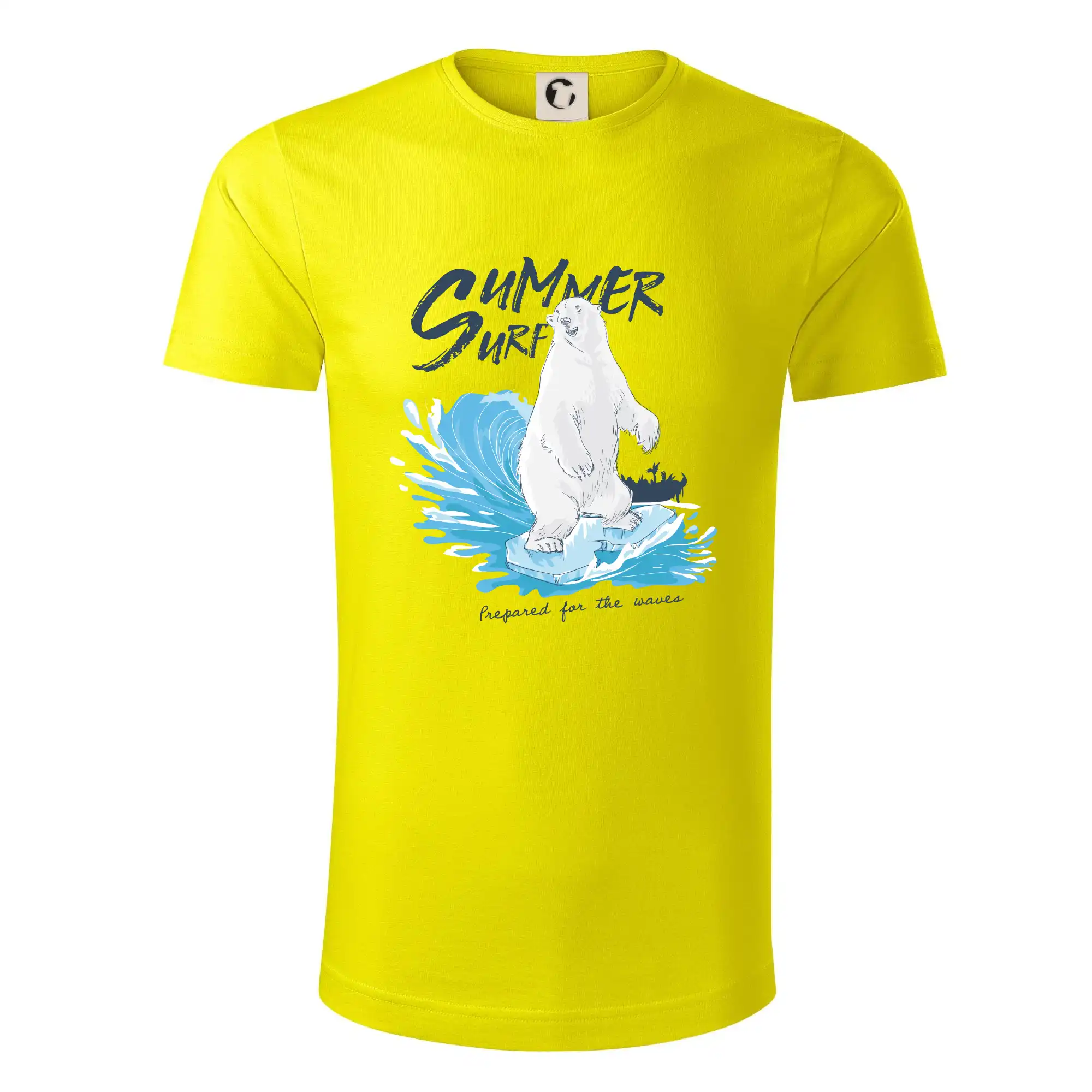 Surferske tričká - Medveď surfer - Tričko z organickej bavlny