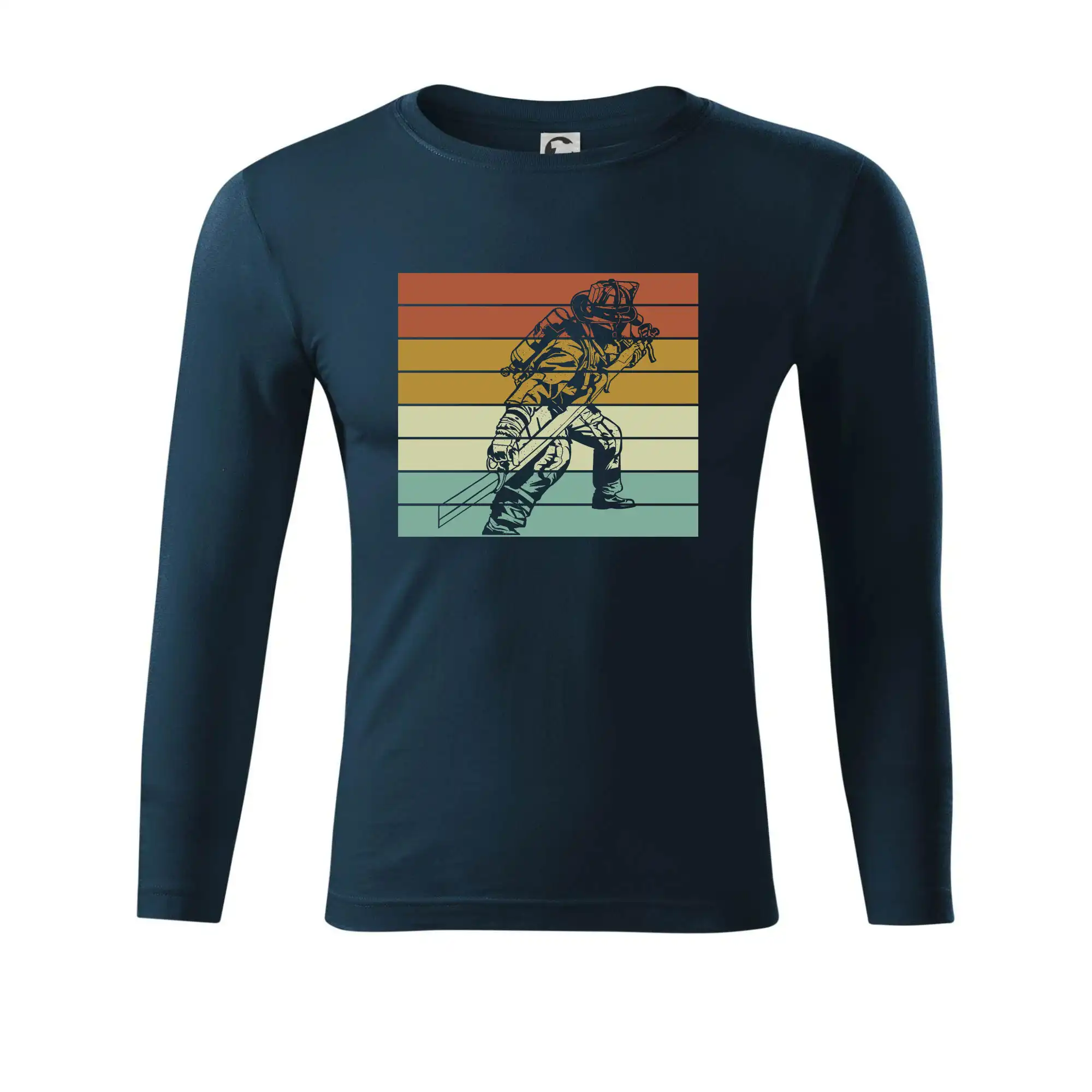 Originálne tričká pre hasičov - Vintage hasič - Tričko Progress s dlhým rukávom