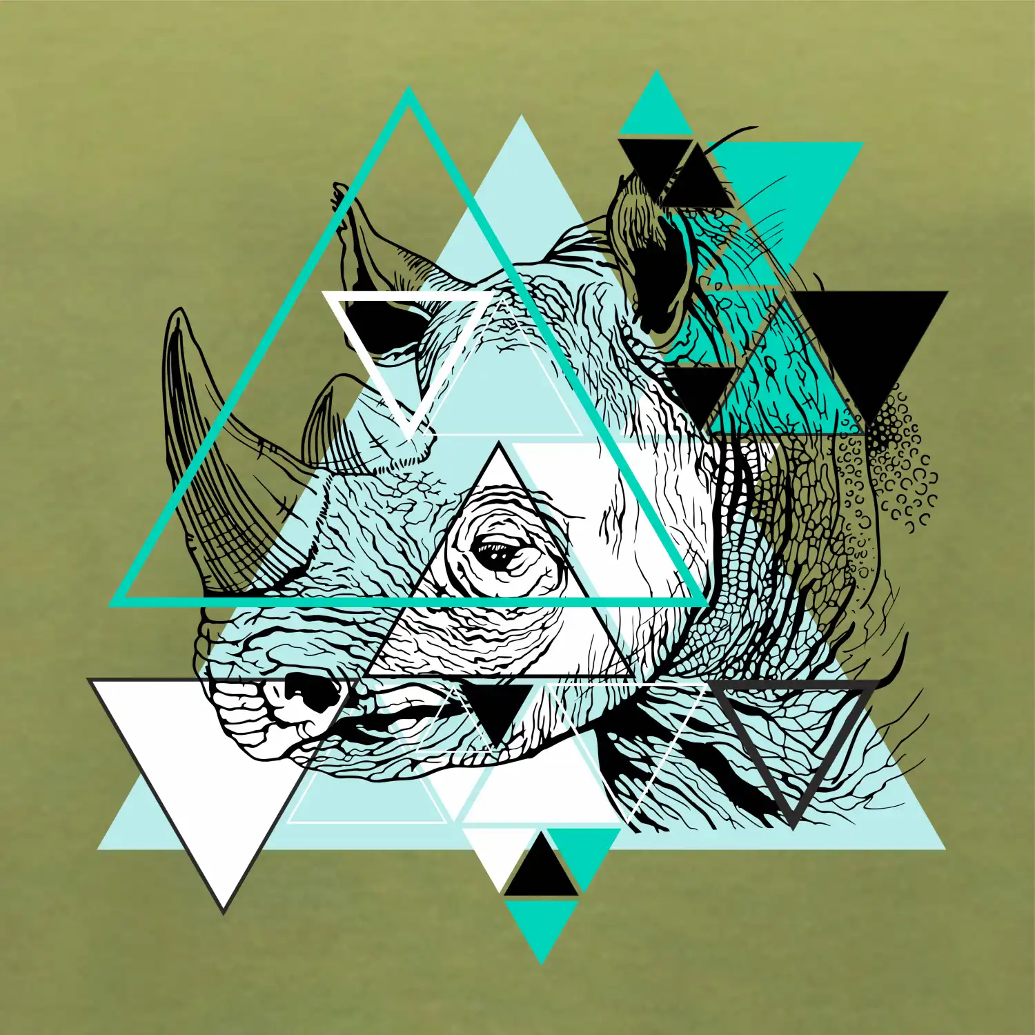 Biely nosorožec (Pecka design)