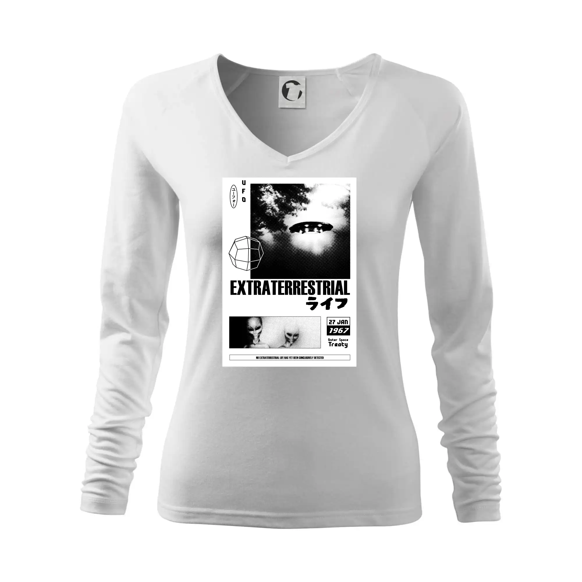 Vesmirne tričká - Poster UFO - Tričko dámske Elegance