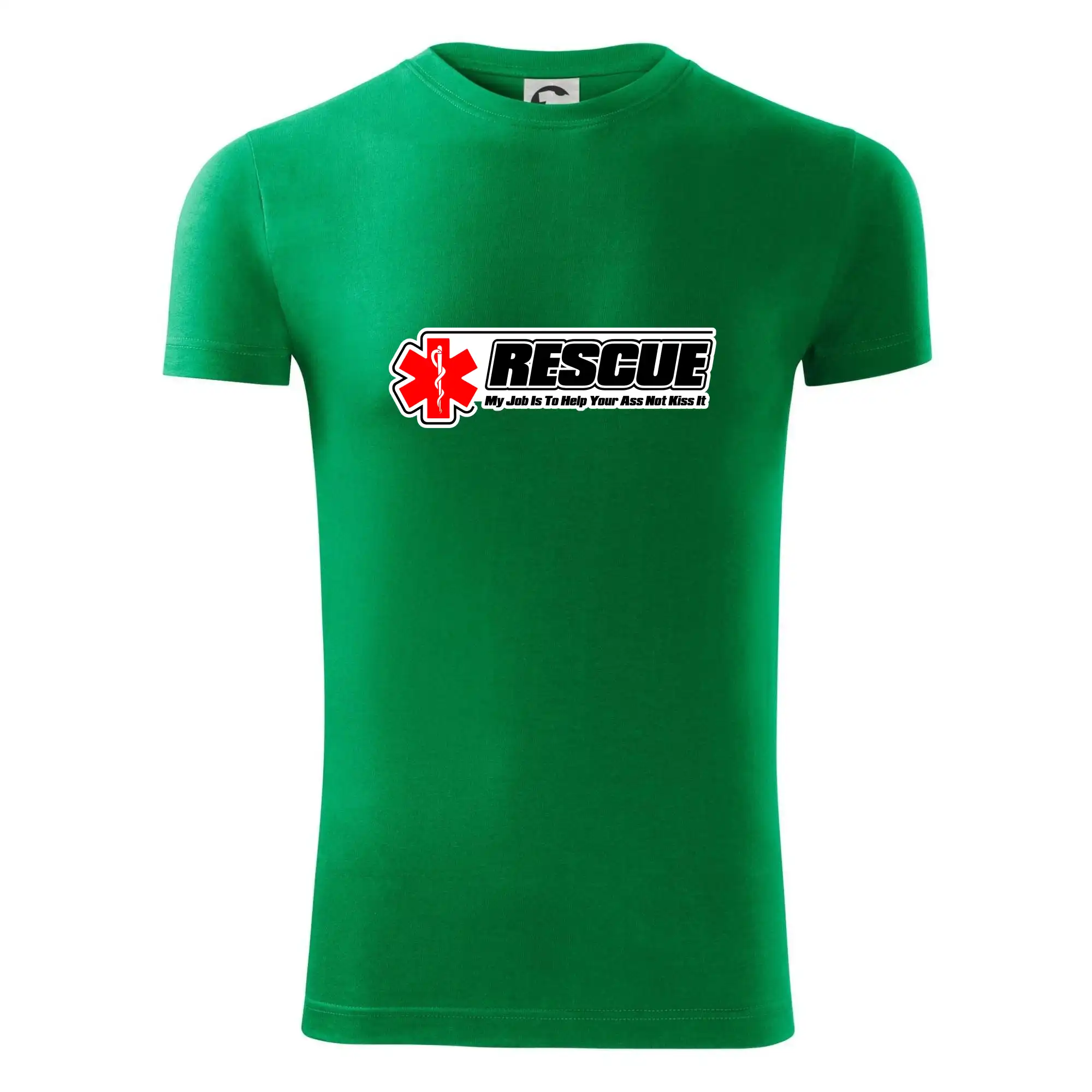 Tričká a mikiny pre záchranárov a lekárov - Kvalitné oblečenie pre zdravotníkov - Rescue My Job Is To Help Your Ass Not Kiss It - Viper FIT - Pánske zúžené tričko