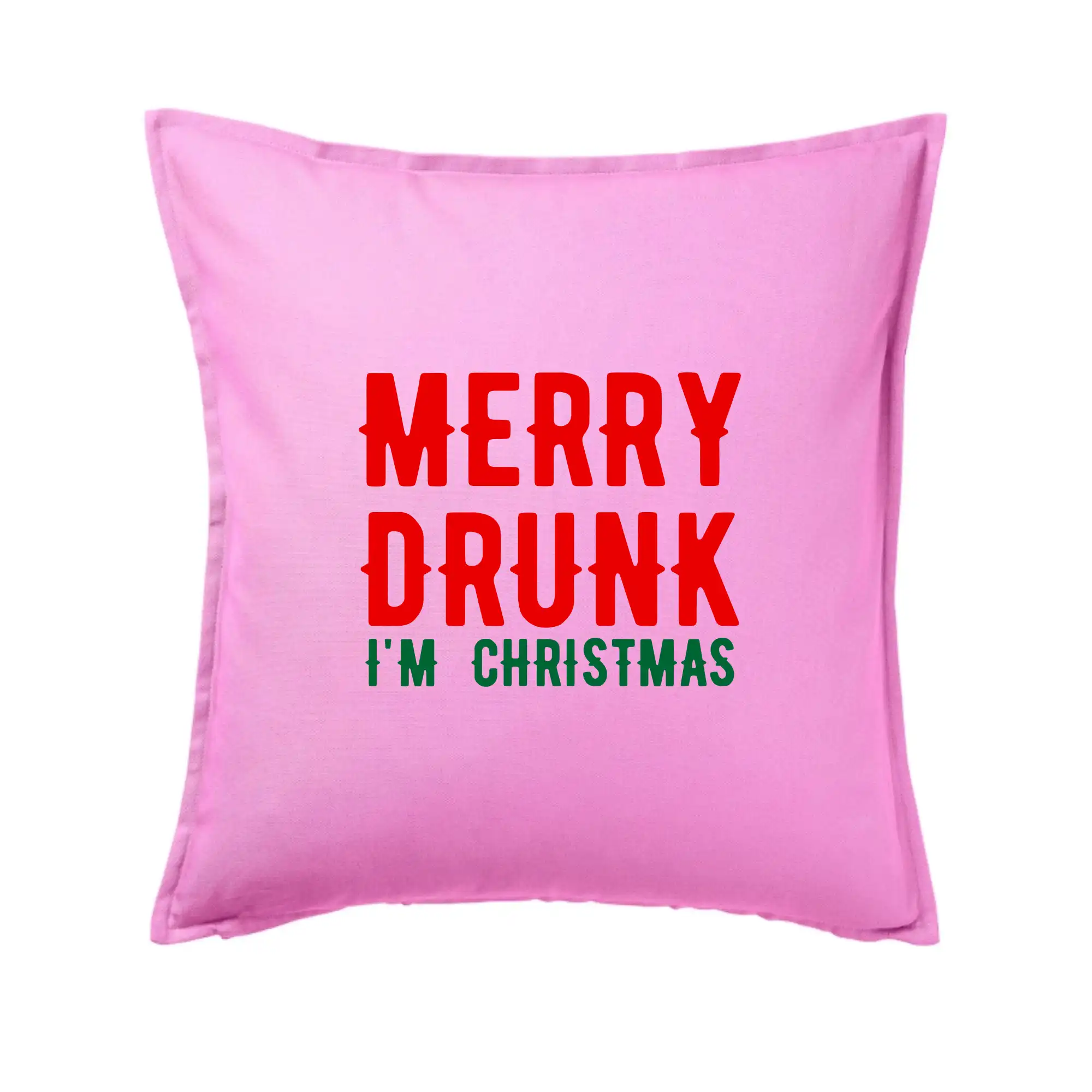 Vianočné tričká - Merry Drunk I'm Christmas - Vankúš 50x50