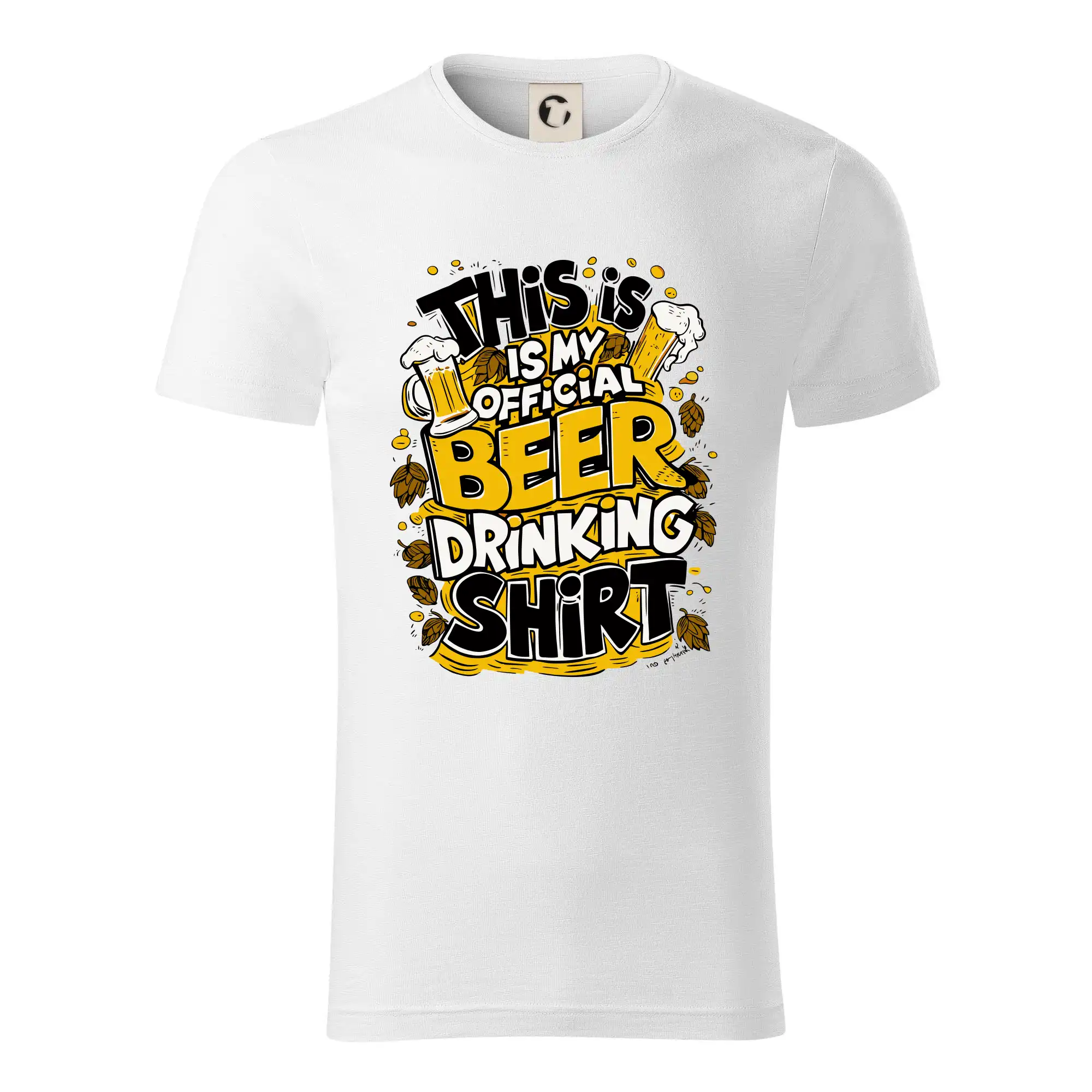 Vtipná tričká pre pivárov - This Is My Official Drinking Shirt - chmel - Tričko z organickej bavlny
