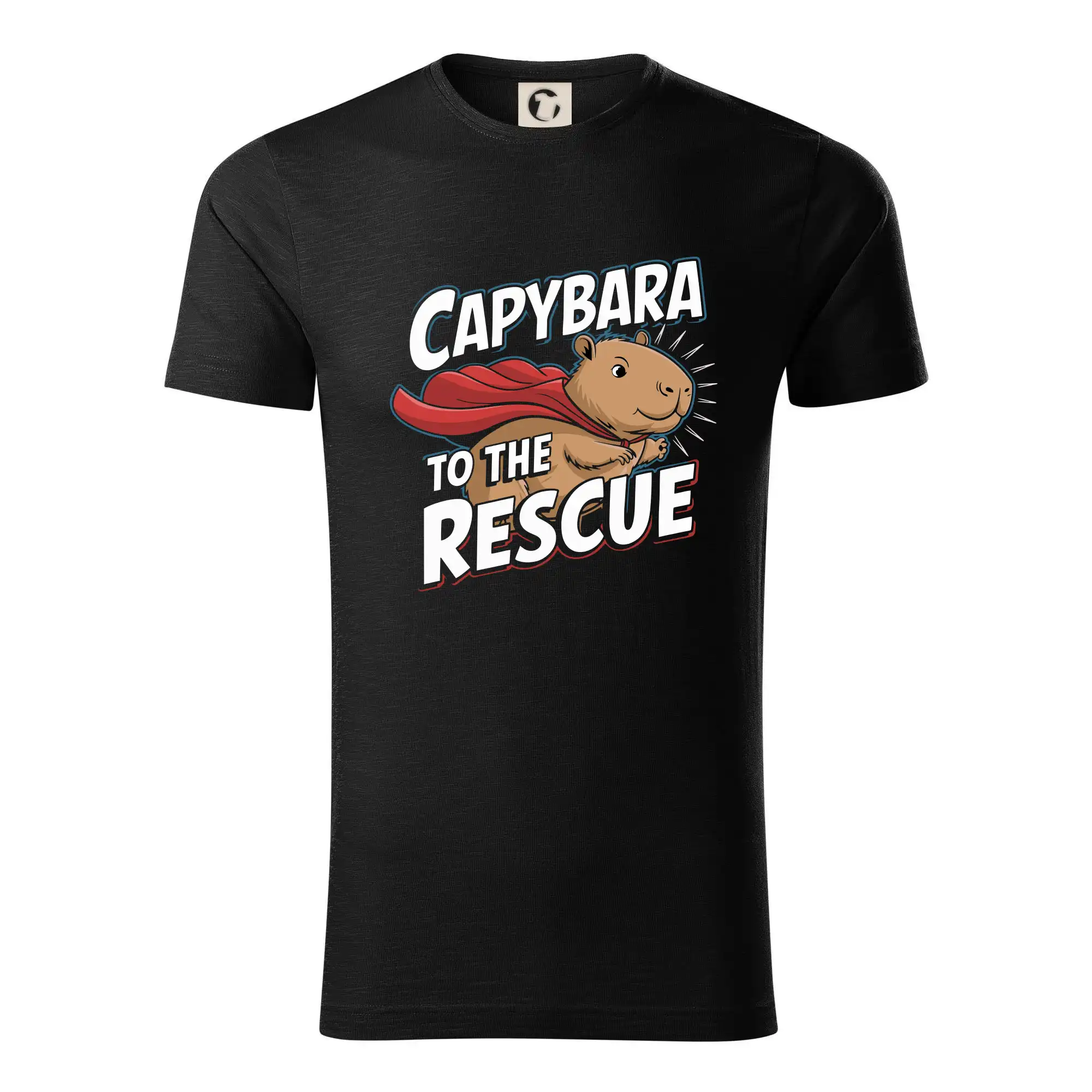 Tričká so zvieratami - Capybara to the Rescue - Tričko z organickej bavlny