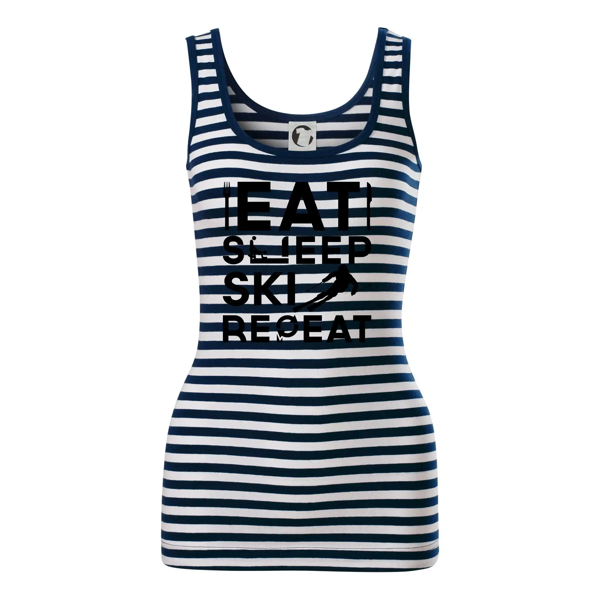 Lyže a Snowboard - Eat sleep ski repeat - Sailor tielko na vodu