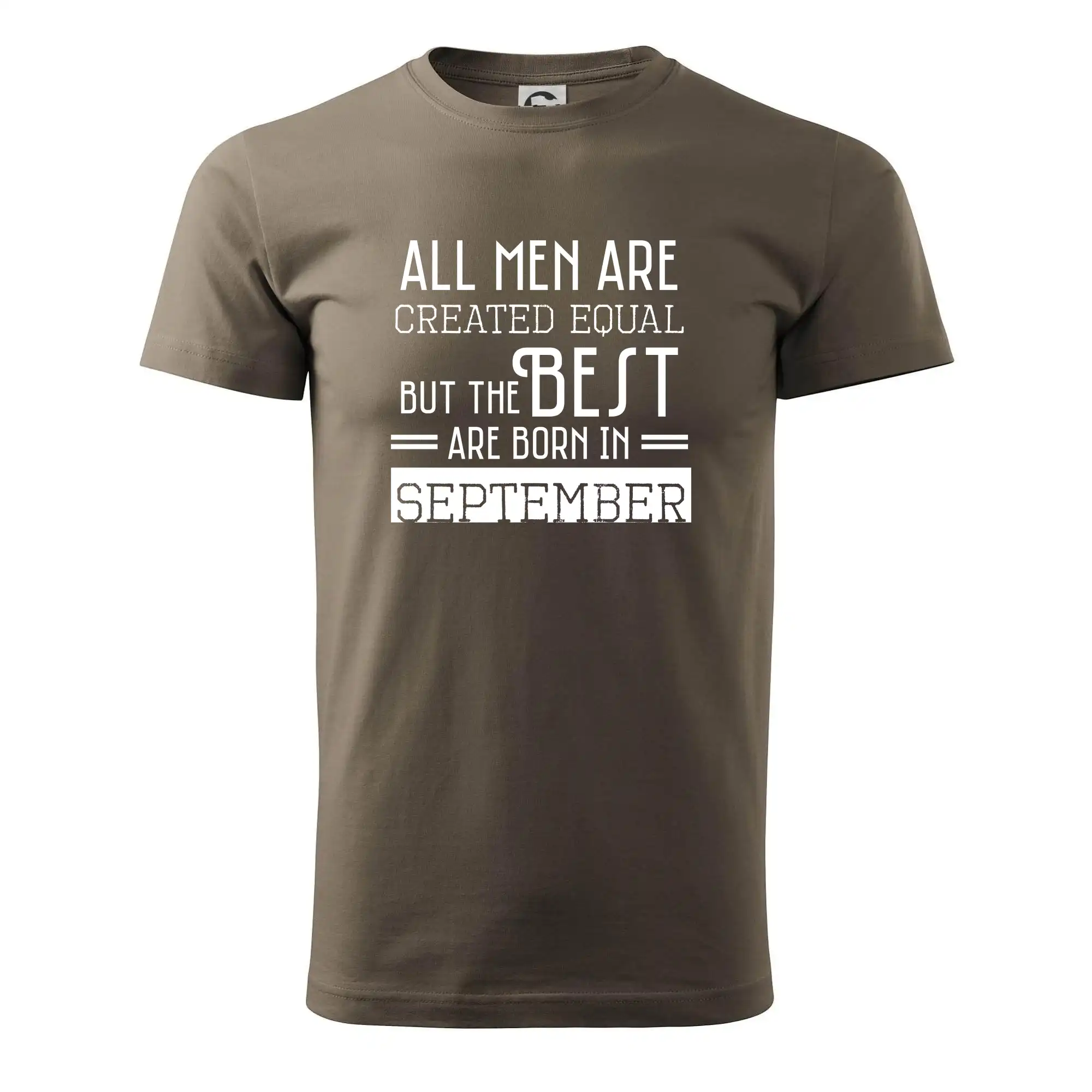 Tričká pre narodených v septembri - All men are created equal september - Klasické pánske tričko vyššej gramáže