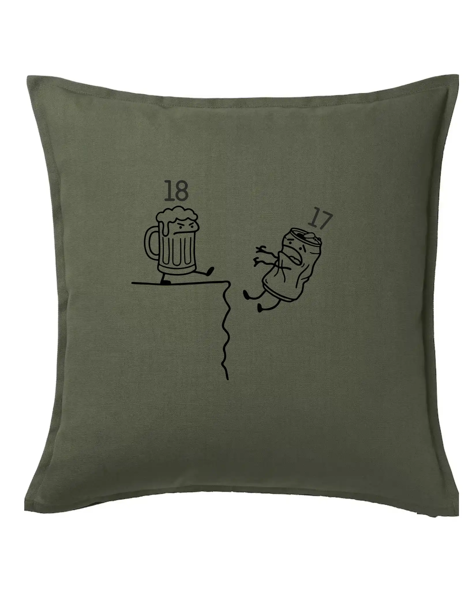 Tričká a mikiny k 18. narodeninám | Osemnástiny potlač - Pivo narodeniny - útes 18 rokov - Vankúš 50x50
