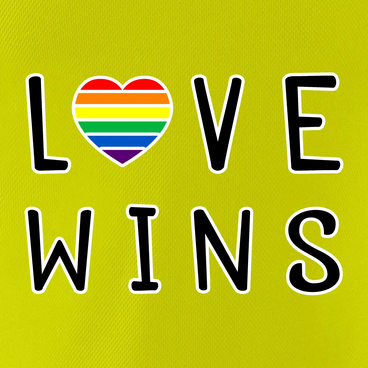 Love wins nápis