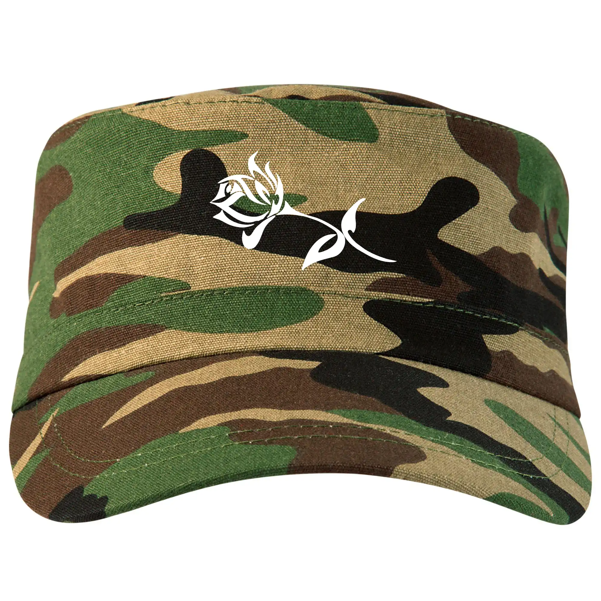 Tričká s kvetinami - Ruže obrys - Šiltovka CAMO