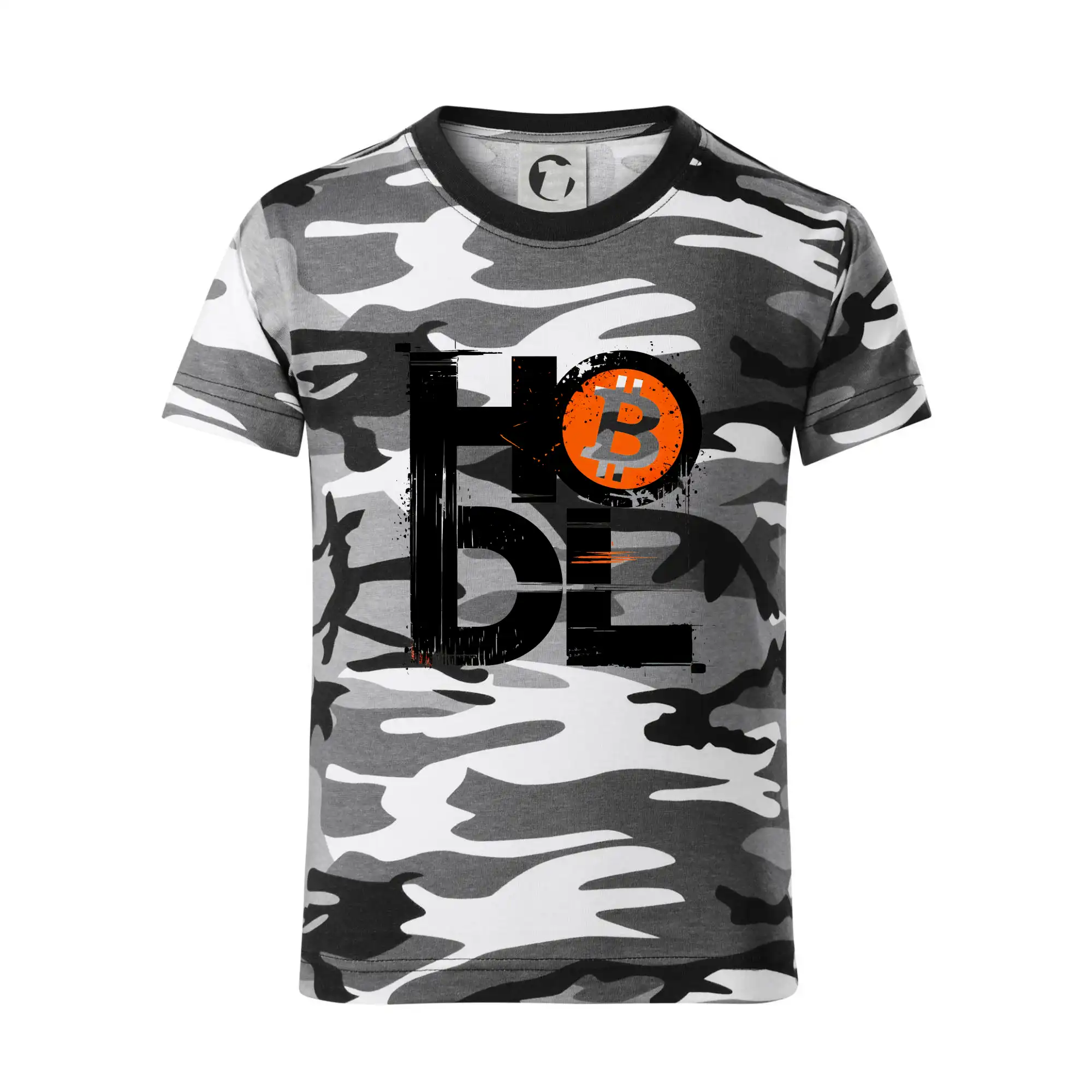 Hodl velký nápis a logo BTC