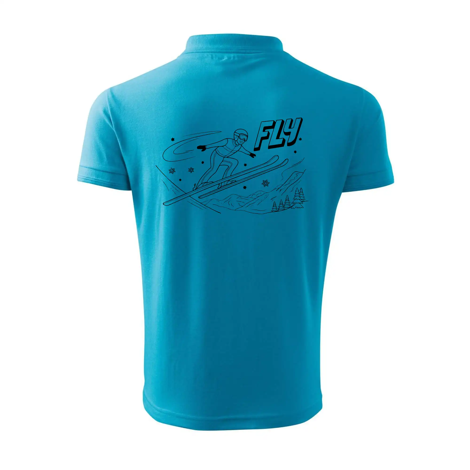 Skokan na lyžích černý obrázek FLY