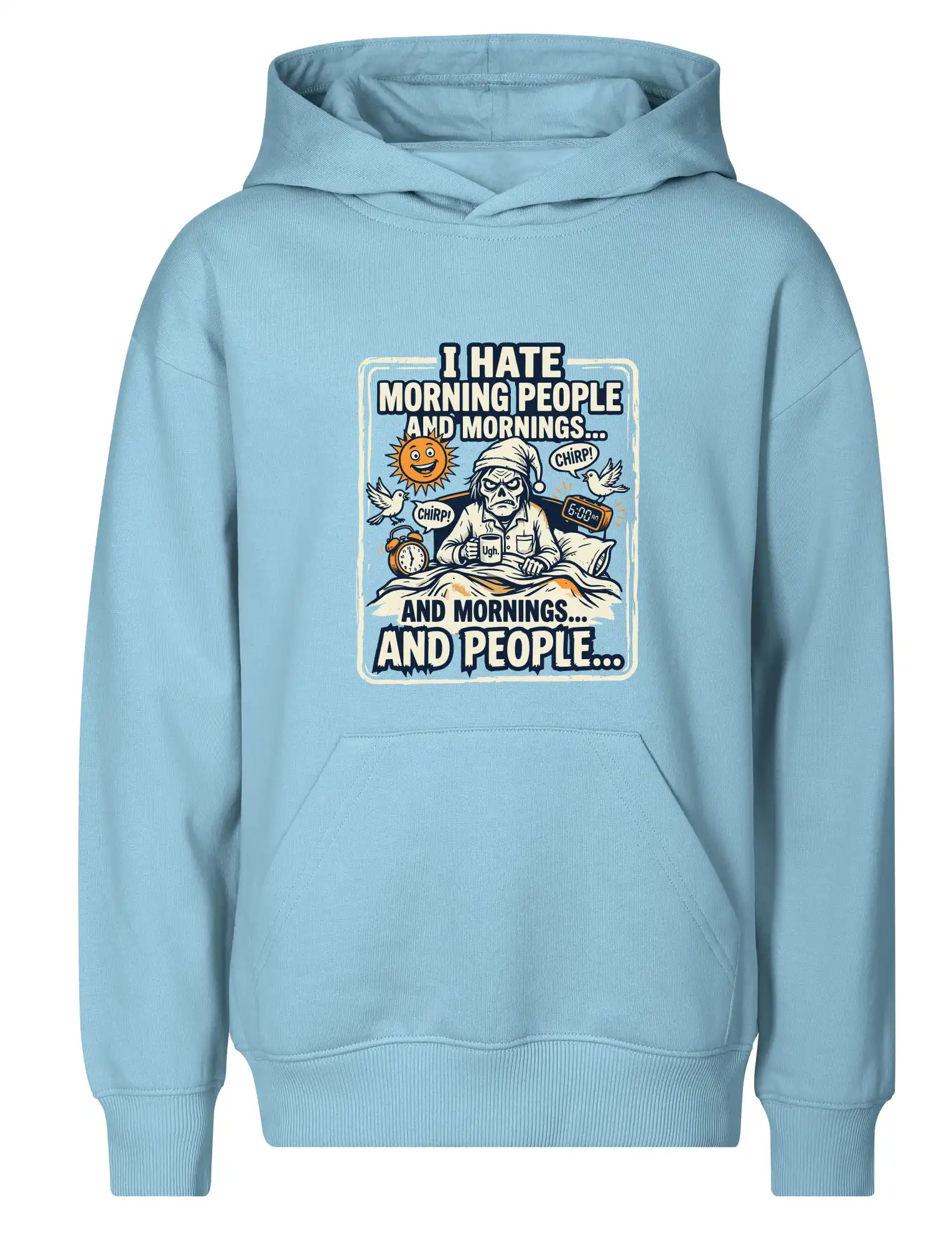 i hate morning people and mornings.... and people... - barevný obrázek